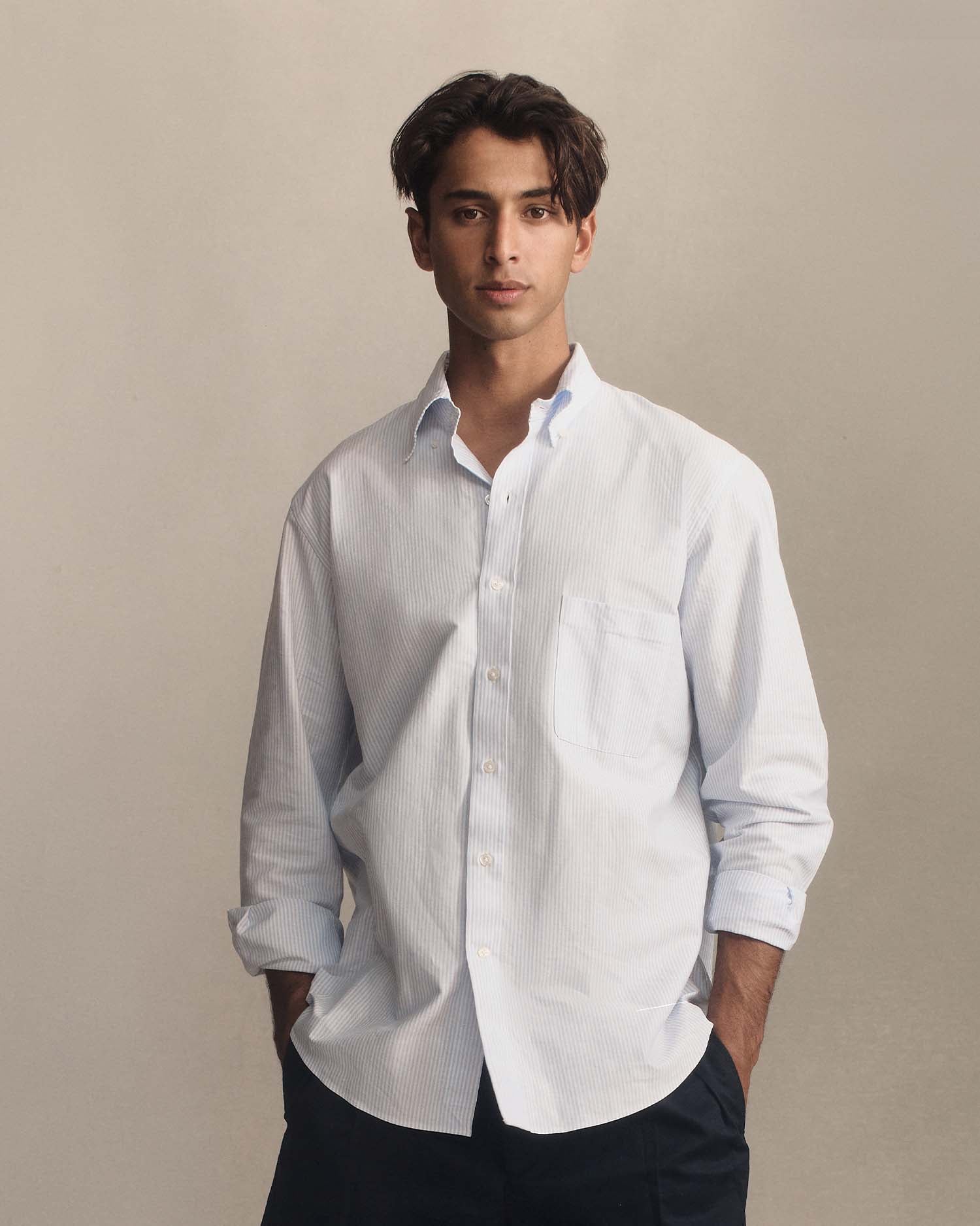 Oxford Shirt - Light Blue Stripe