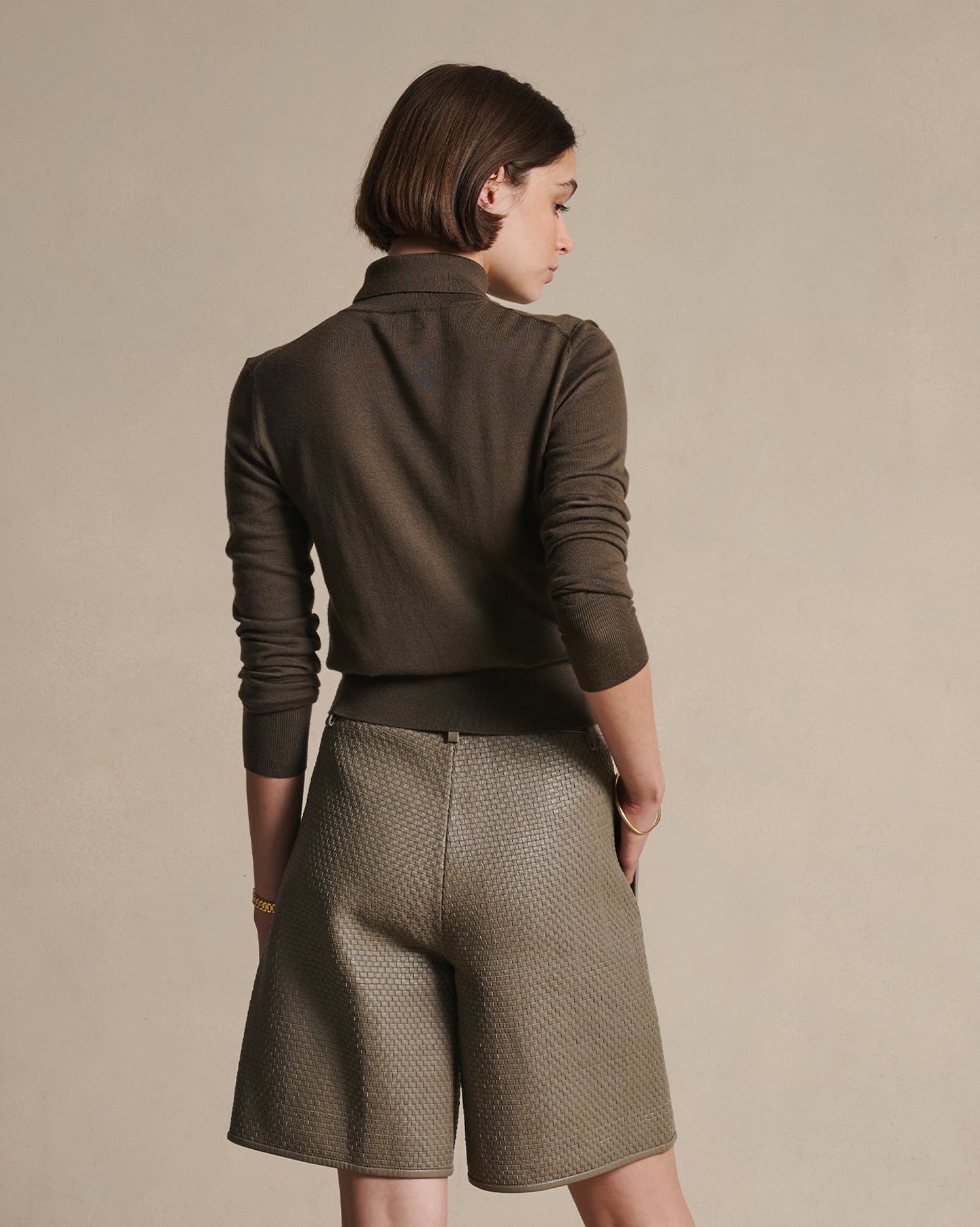 Cass Merino Roll Neck - Moss