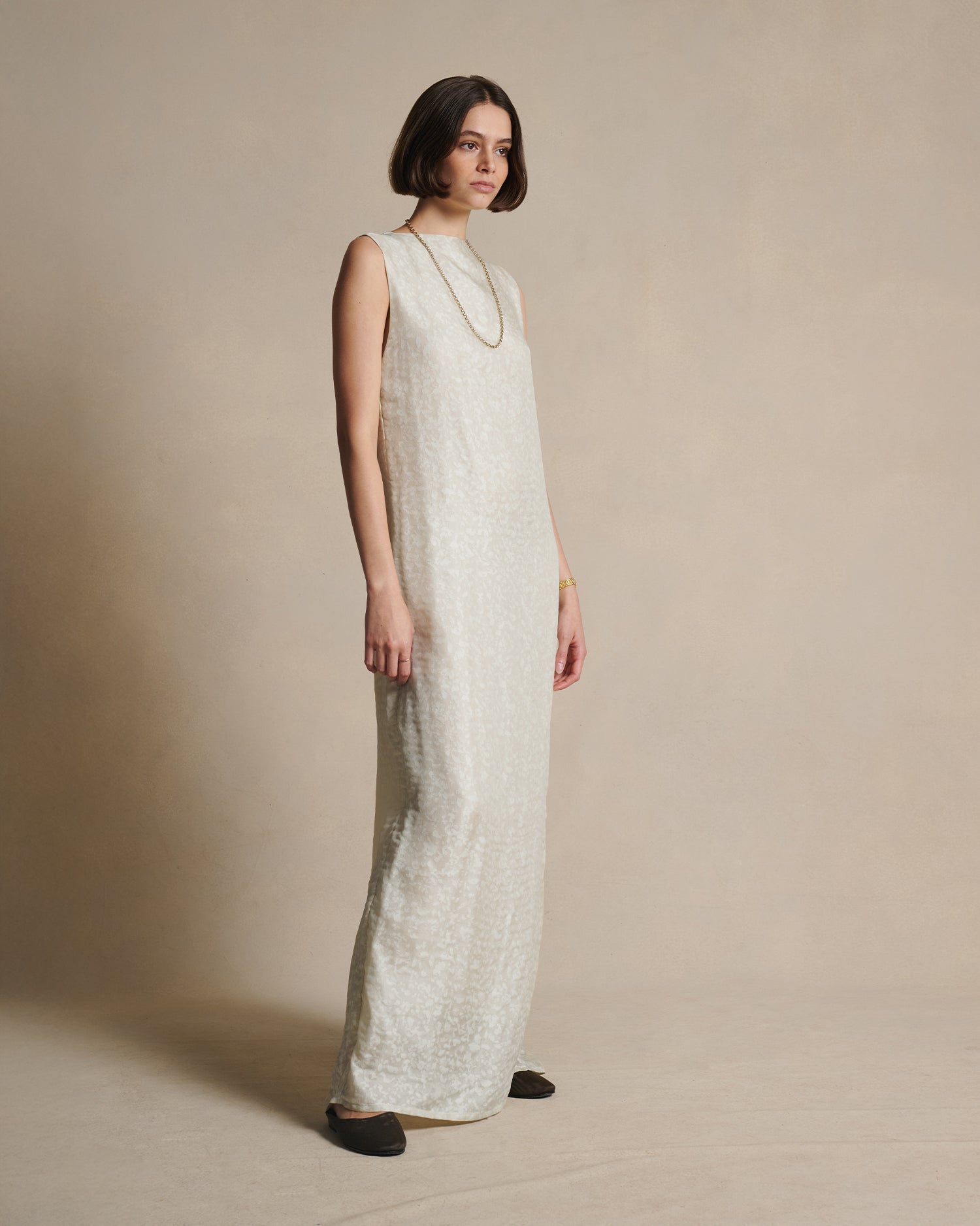 Mara Boat Neck Maxi Dress - Cloud