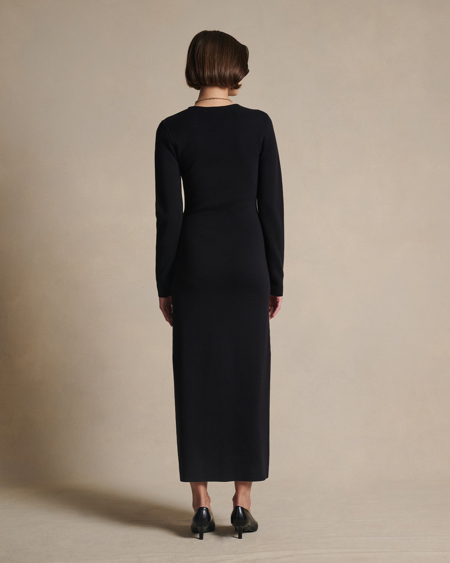 Natalie Milano Knit Dress - Black
