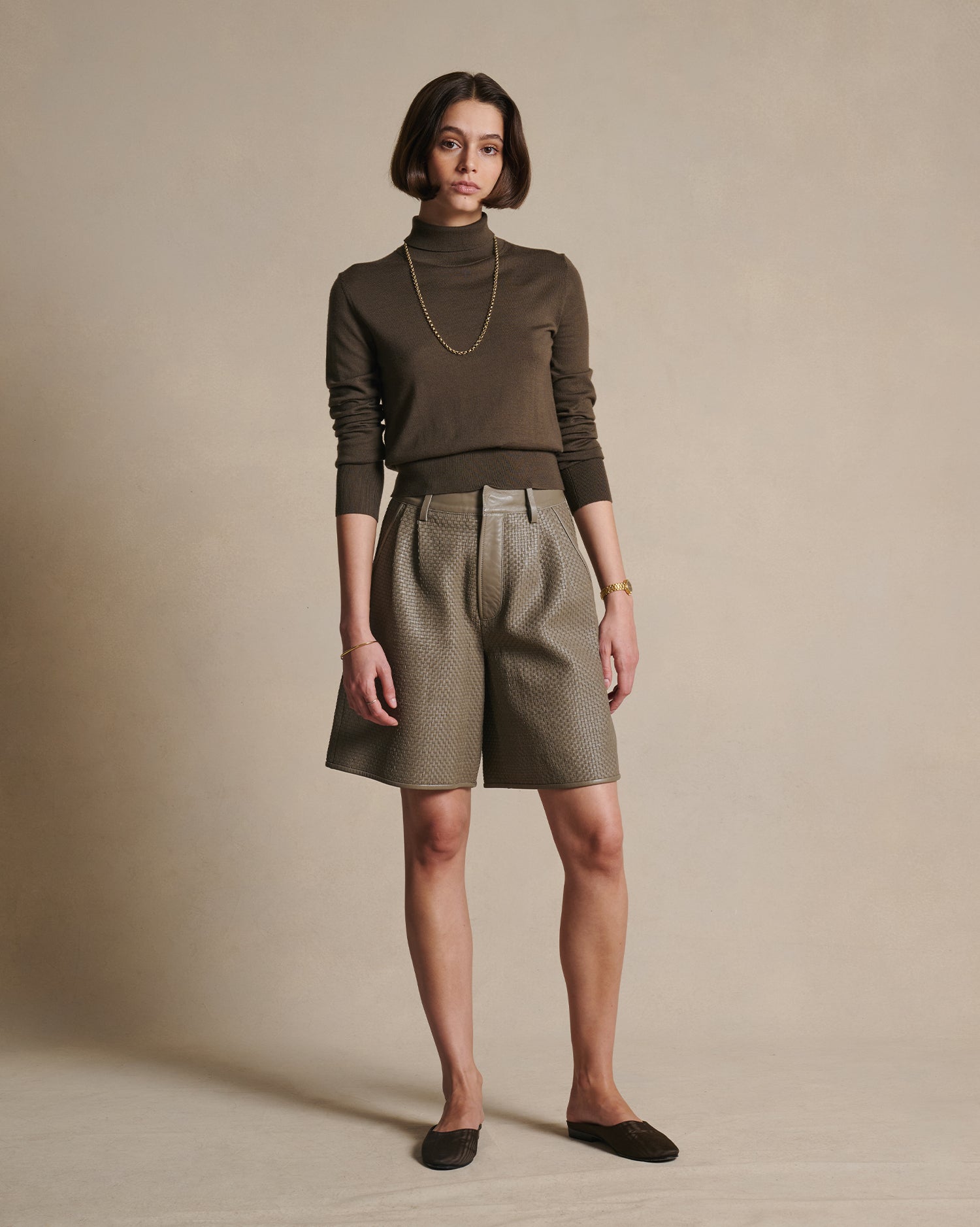 Cass Merino Roll Neck - Moss