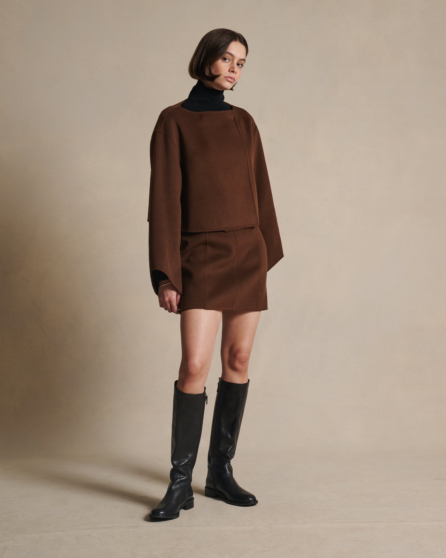 Rosie Cropped Jacket - Chestnut