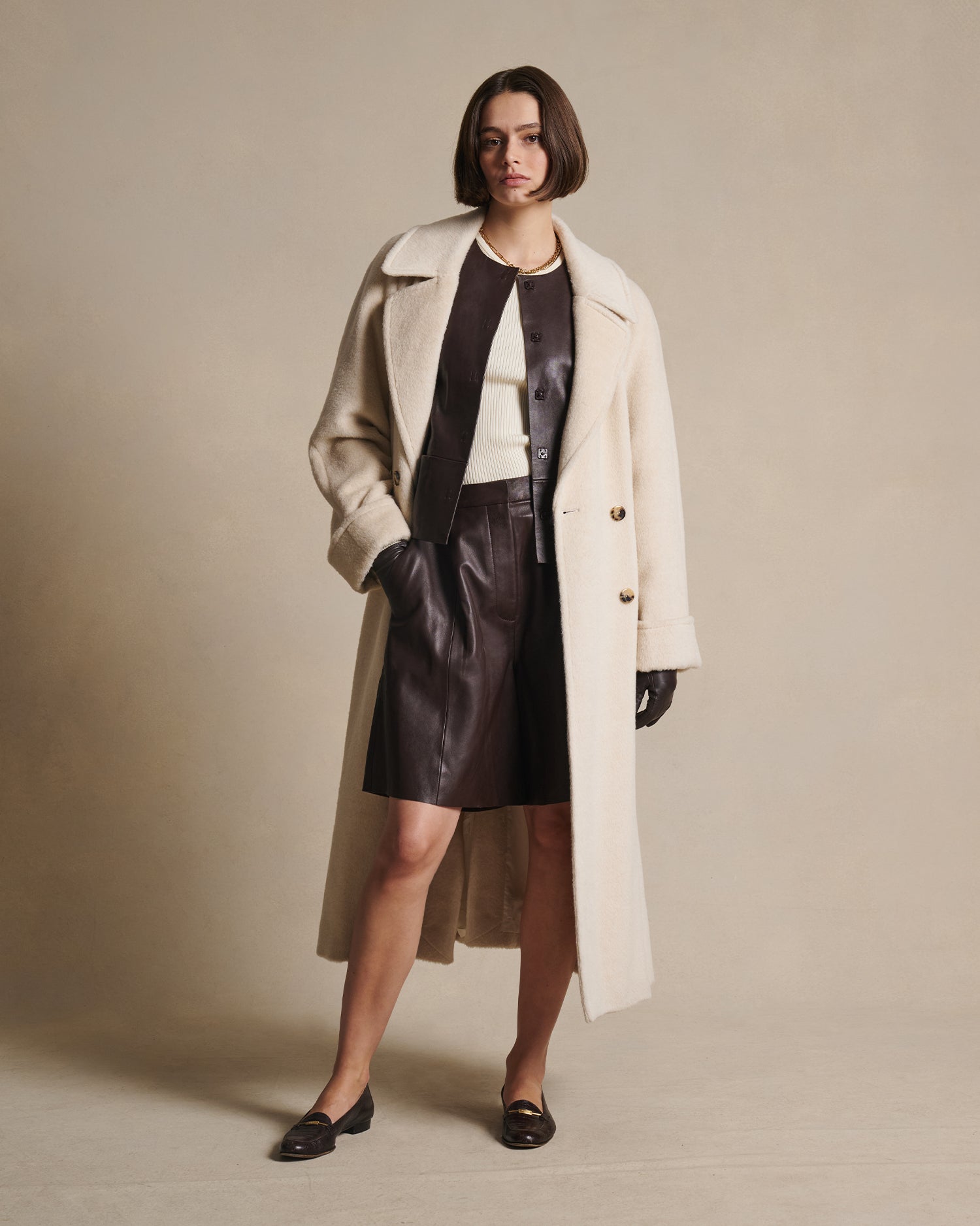 Marina Leather Jacket - Bitter Chocolate