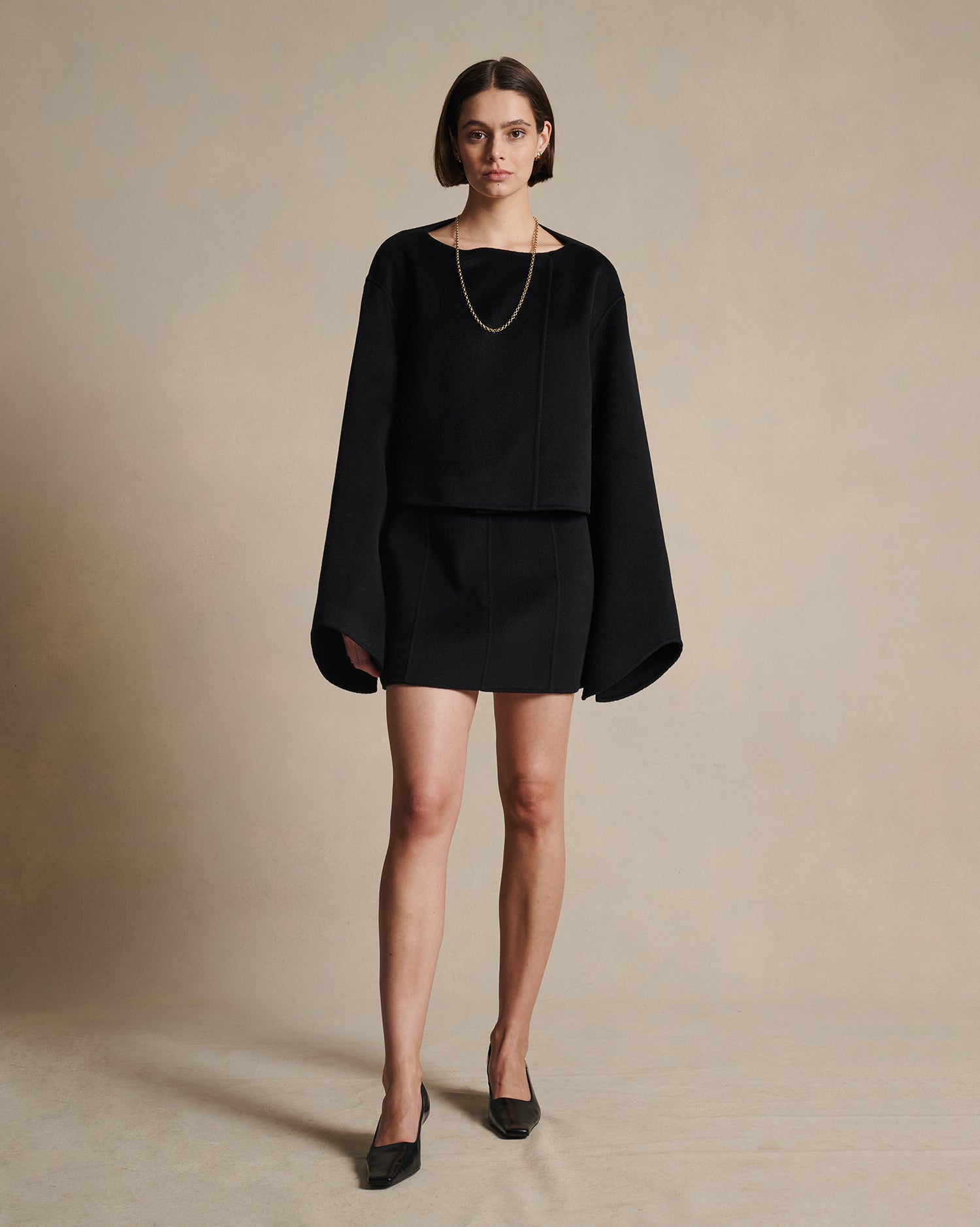 Rosie Cropped Jacket - Black