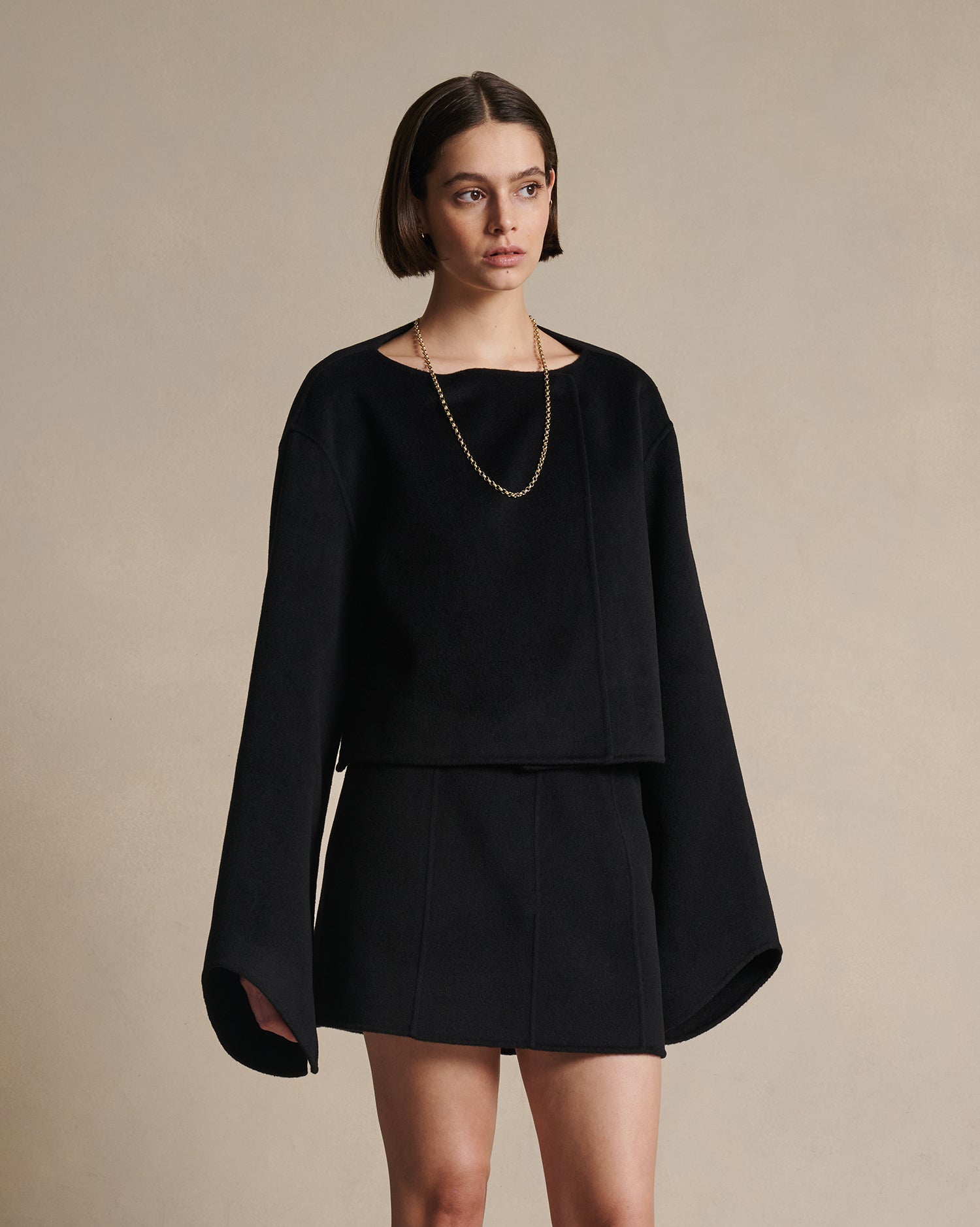 Rosie Cropped Jacket - Black