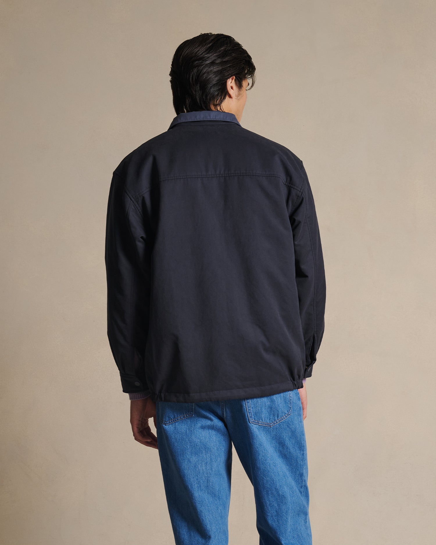 Leon Reversible Park Jacket - Mid Blue & Dark Blue