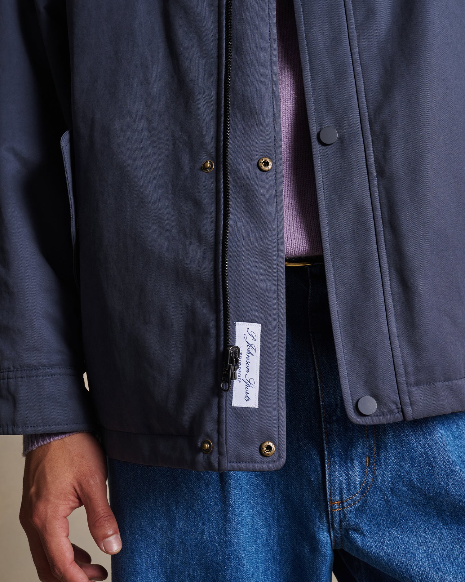 Leon Reversible Park Jacket - Mid Blue & Dark Blue