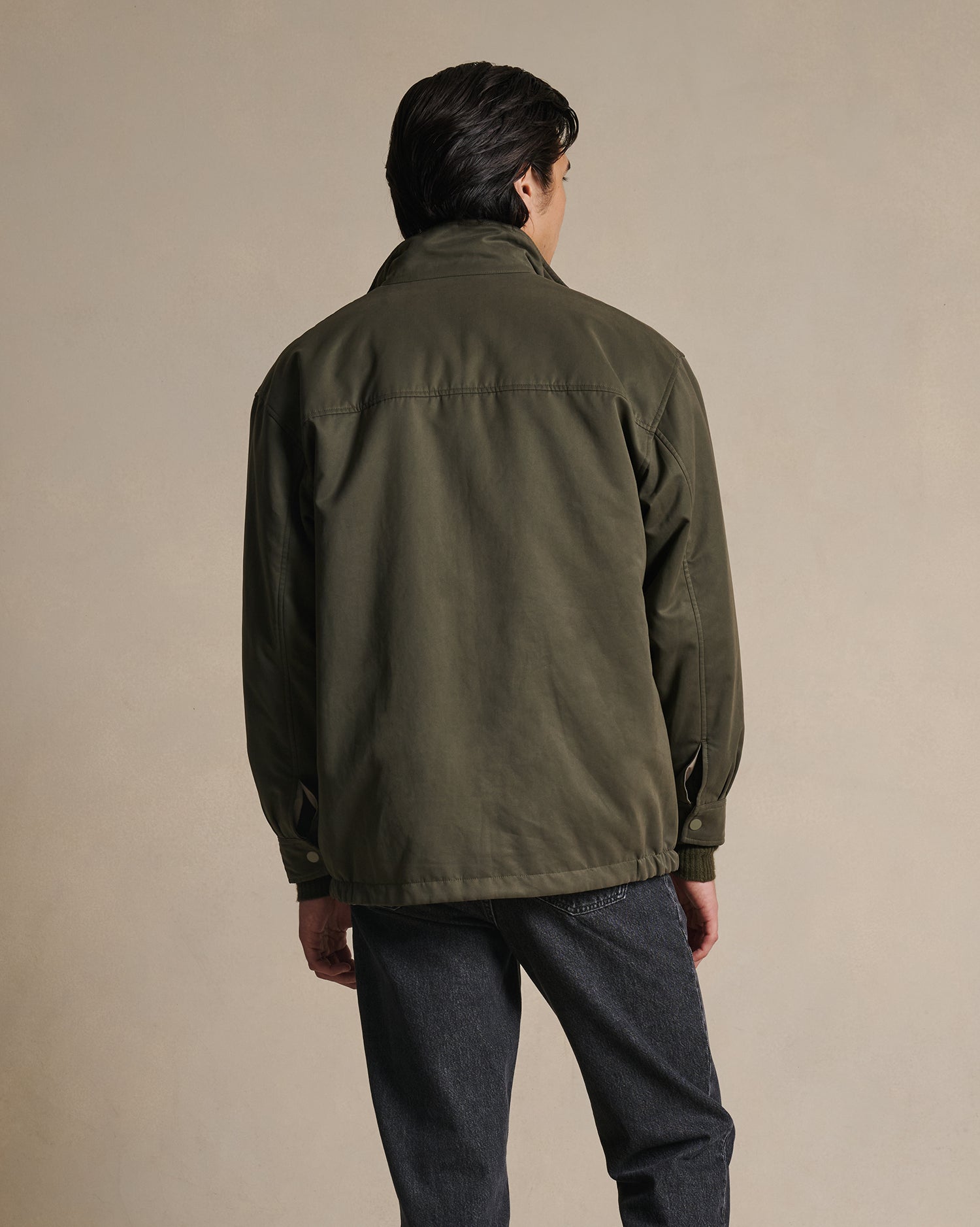 Leon Reversible Park Jacket - Moss & Beige