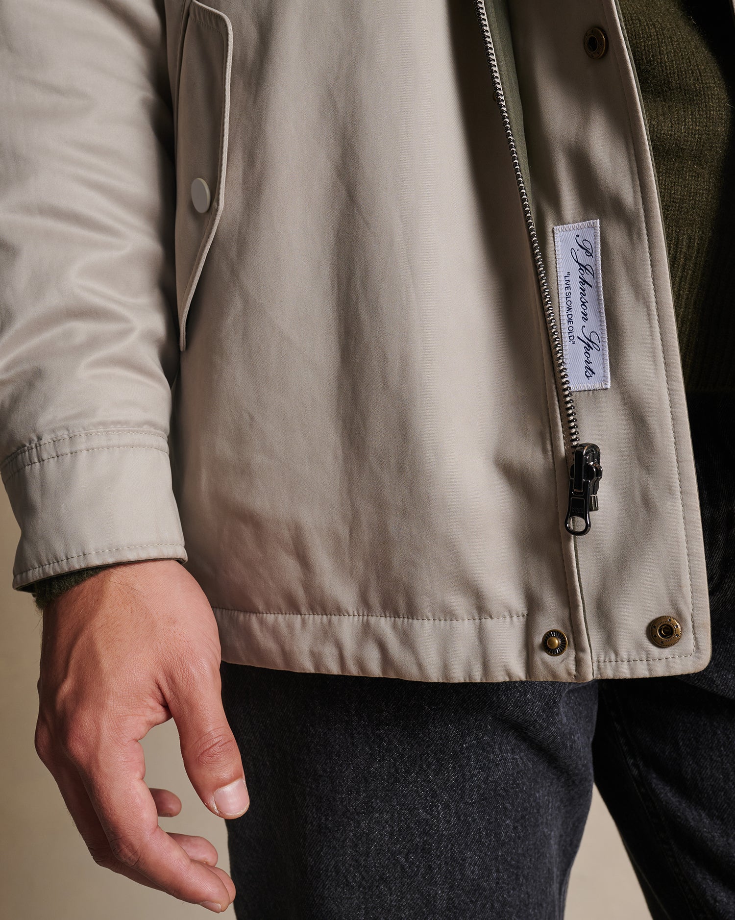 Leon Reversible Park Jacket - Moss & Beige