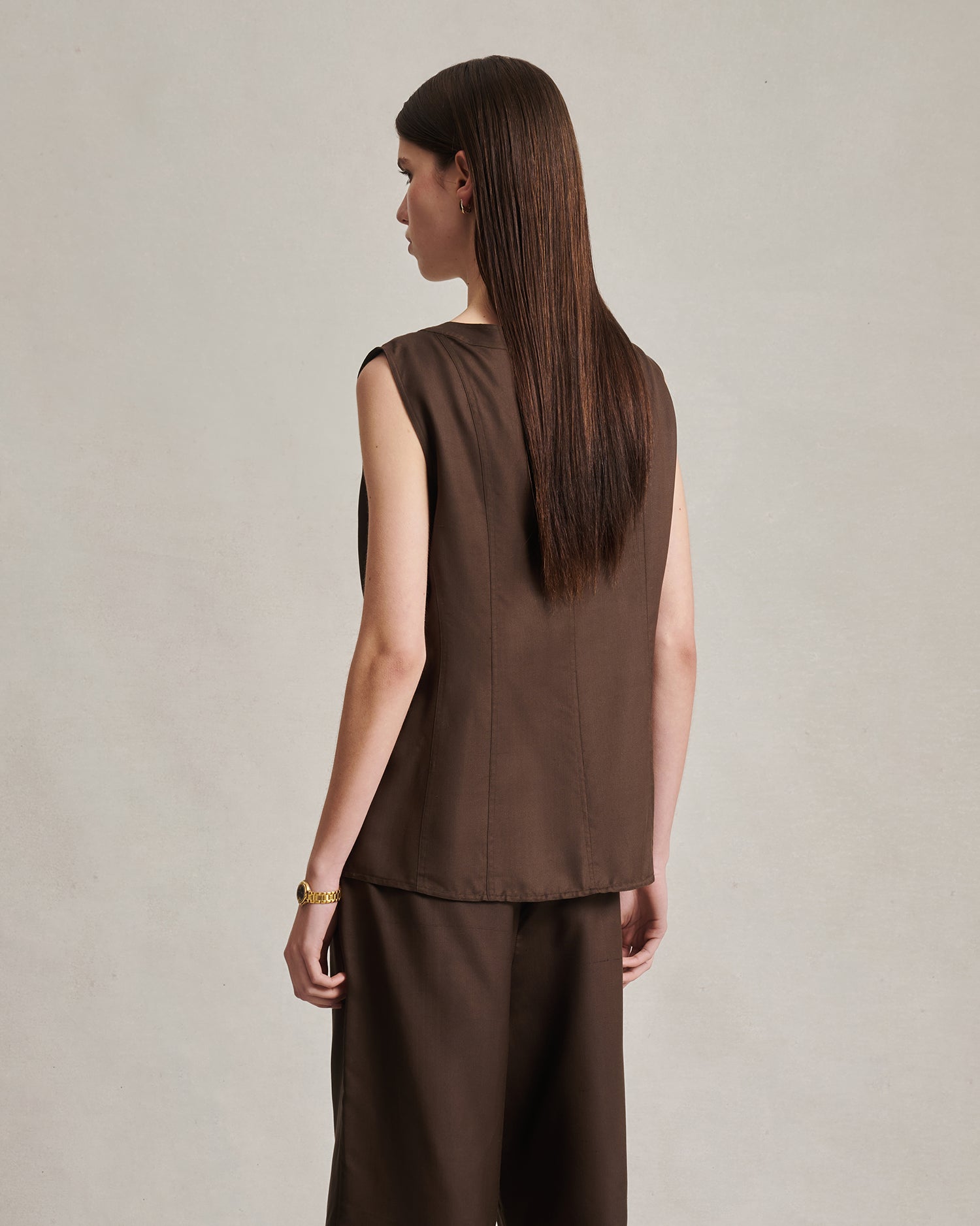 Bodice Top - Chocolate Dupioni