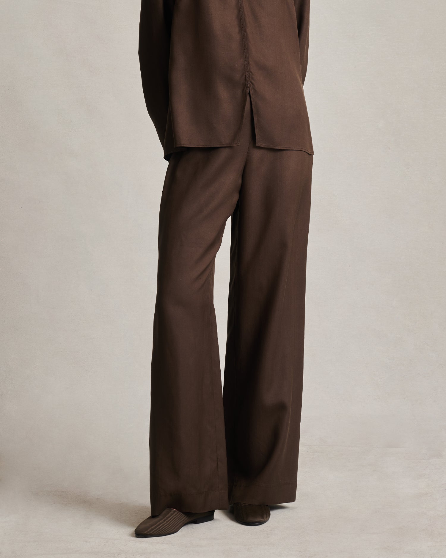 Sofia Trouser - Chocolate Dupioni