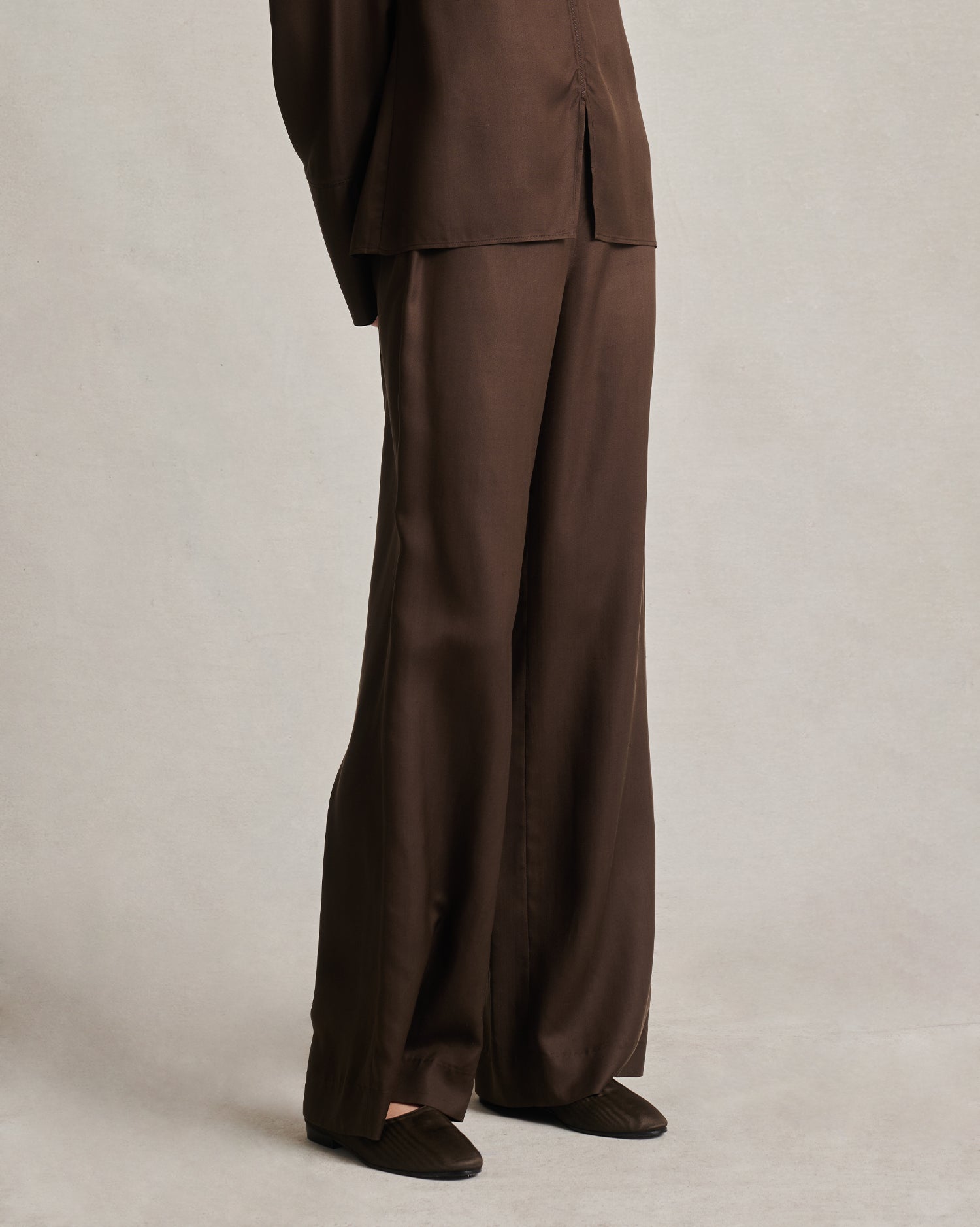 Sofia Trouser - Chocolate Dupioni