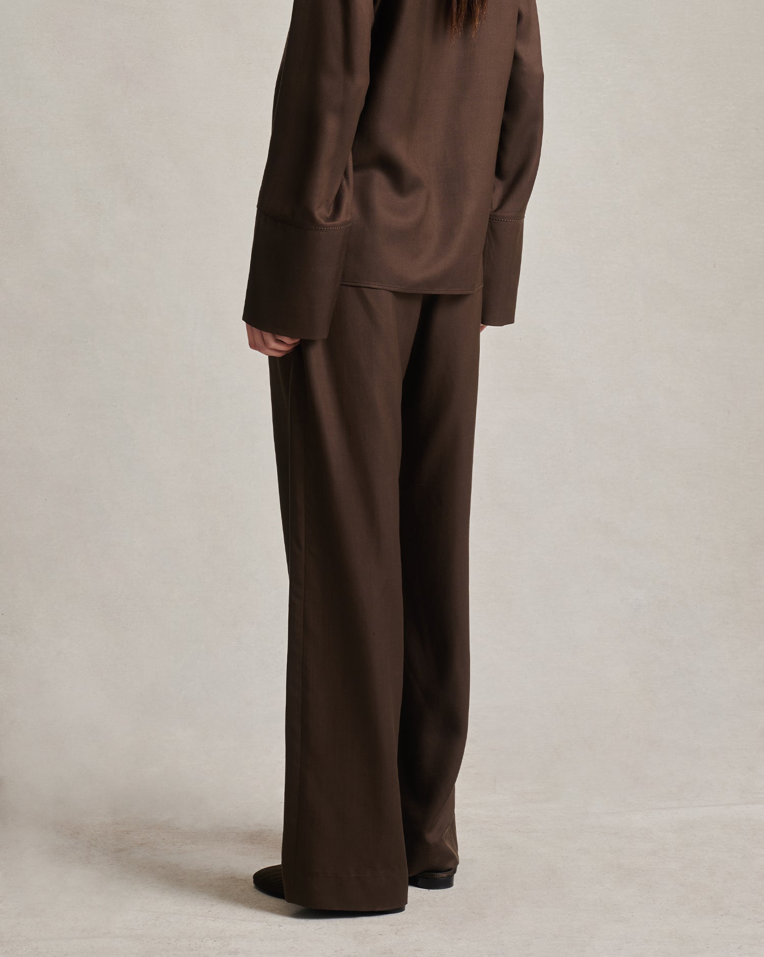 Sofia Trouser - Chocolate Dupioni