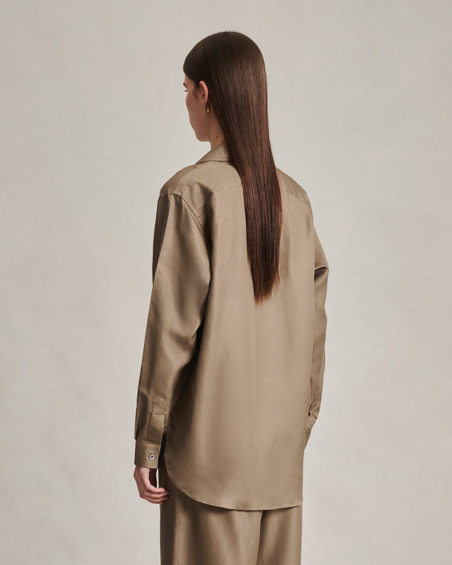 Classic Shirt - Taupe Dupioni