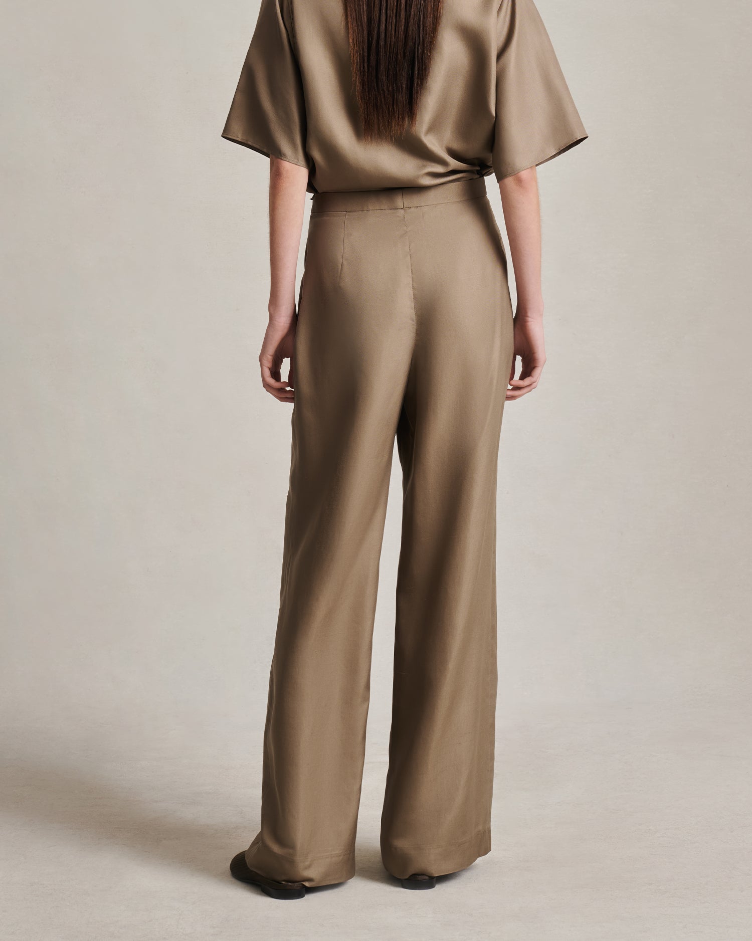 Sofia Trouser - Taupe Dupioni
