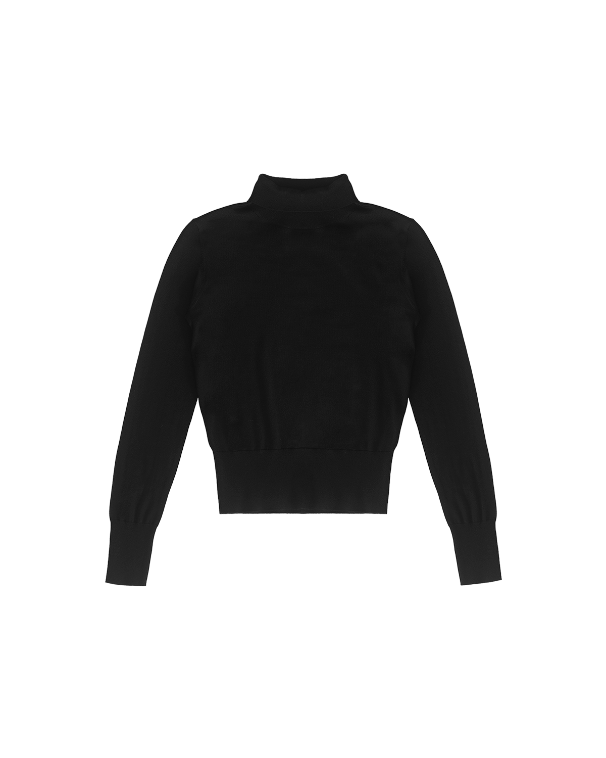 Cass Merino Roll Neck - Black