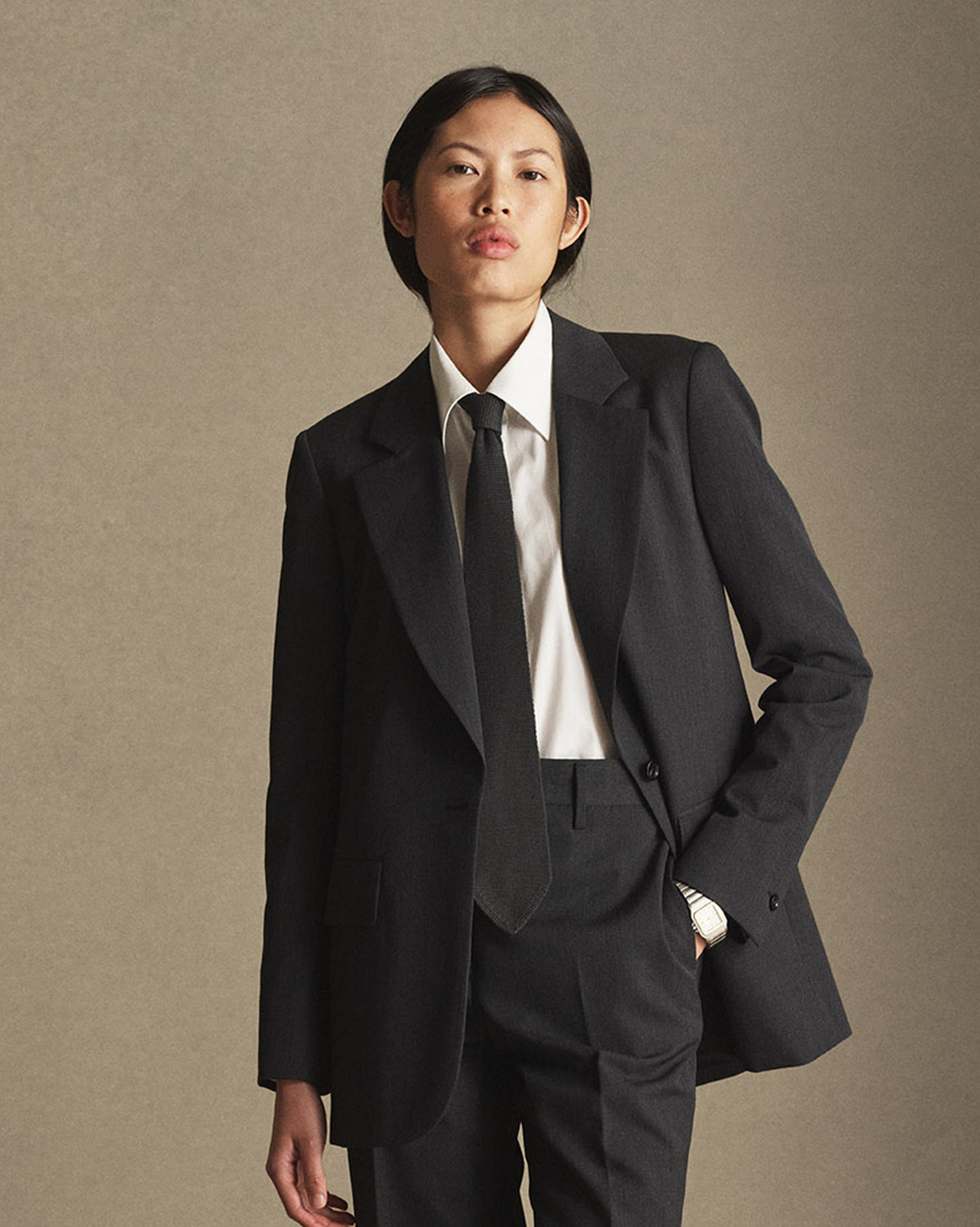 【PORTERNA】Nose wool blazer Gray Virgin Wool Herringbone Blazer | BARENA | MR PORTER