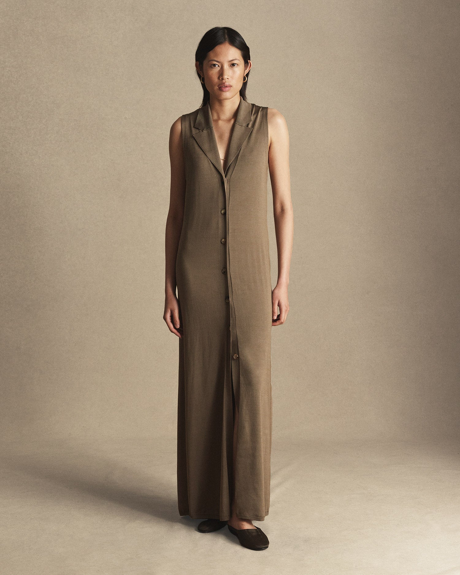 Tessa Shirt Dress - Olive