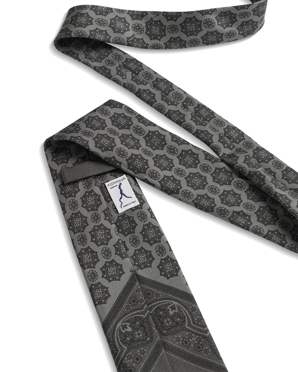 Paisley Bandana Tie - Grey
