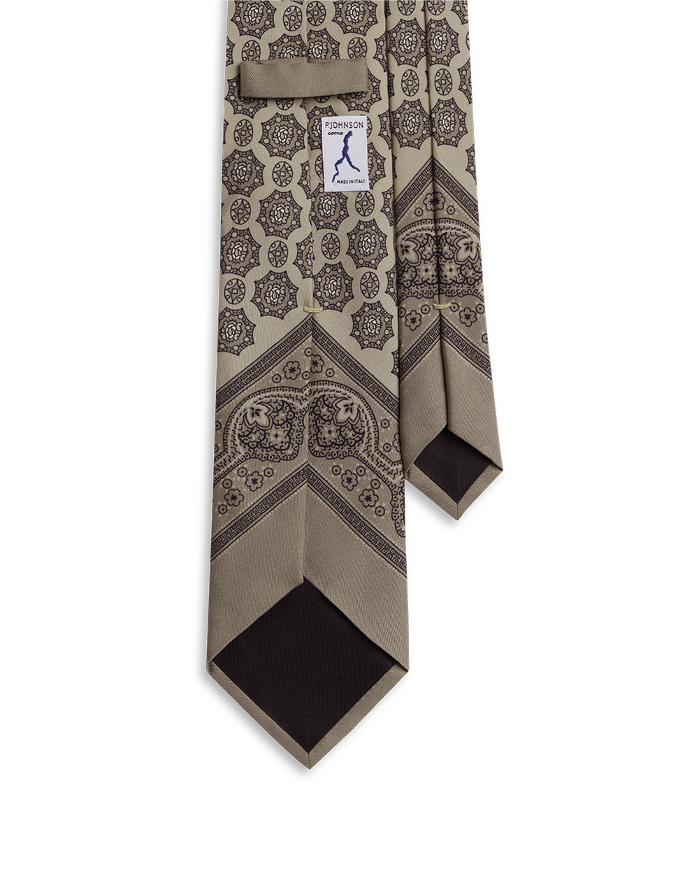 Paisley Bandana Tie - Taupe
