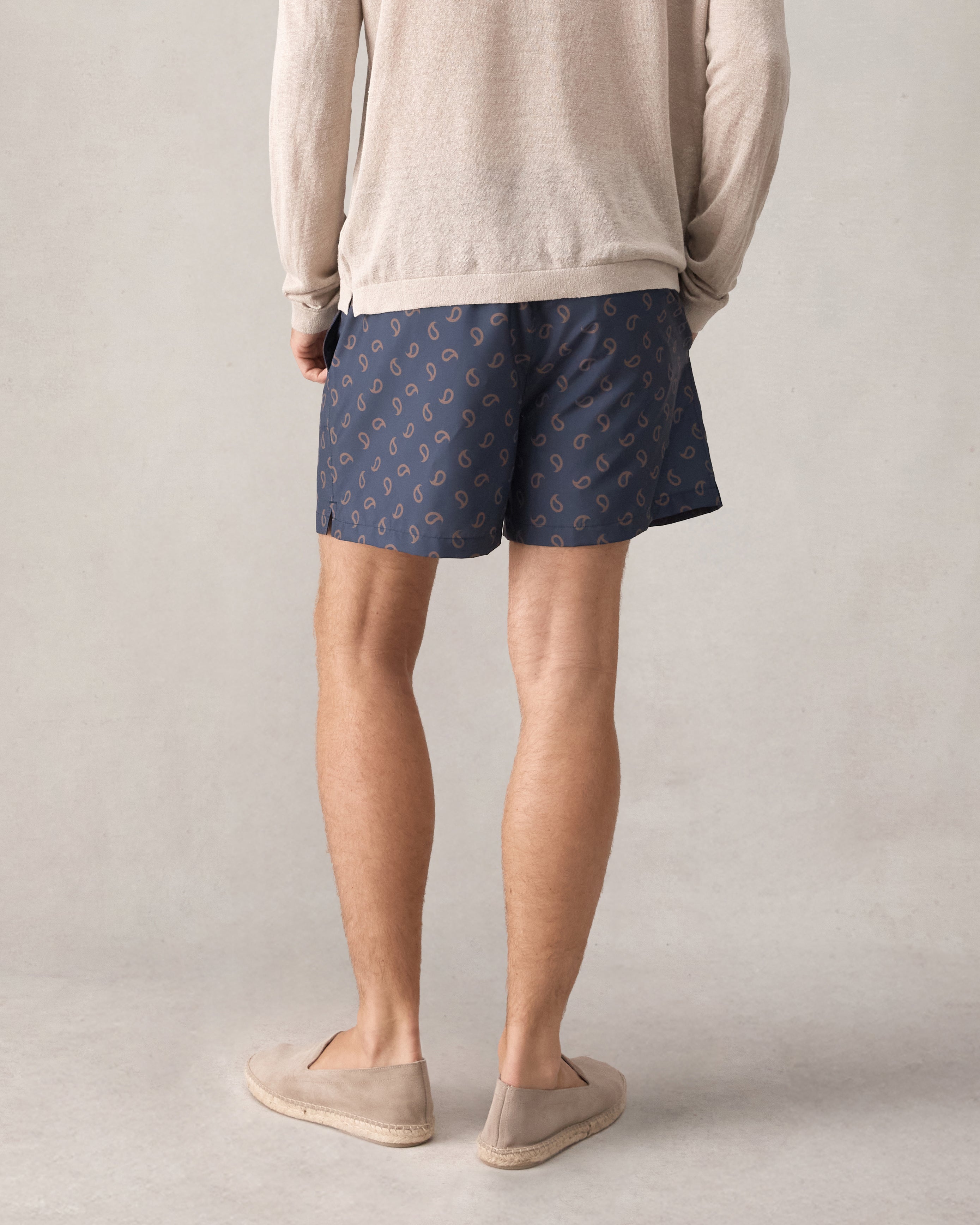 Paisley Swim Short - Navy