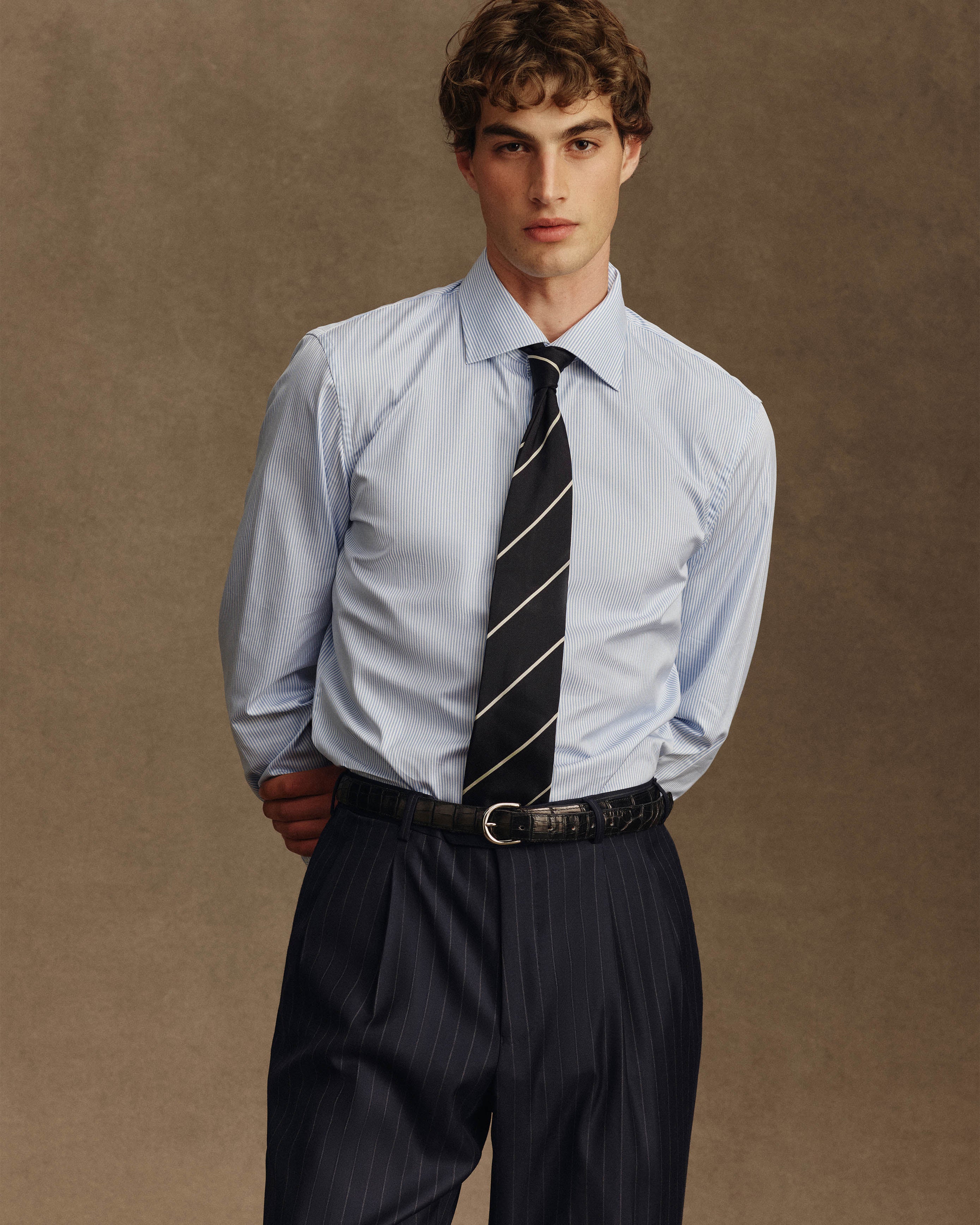 Perfect Shirt - Blue Stripe Twill