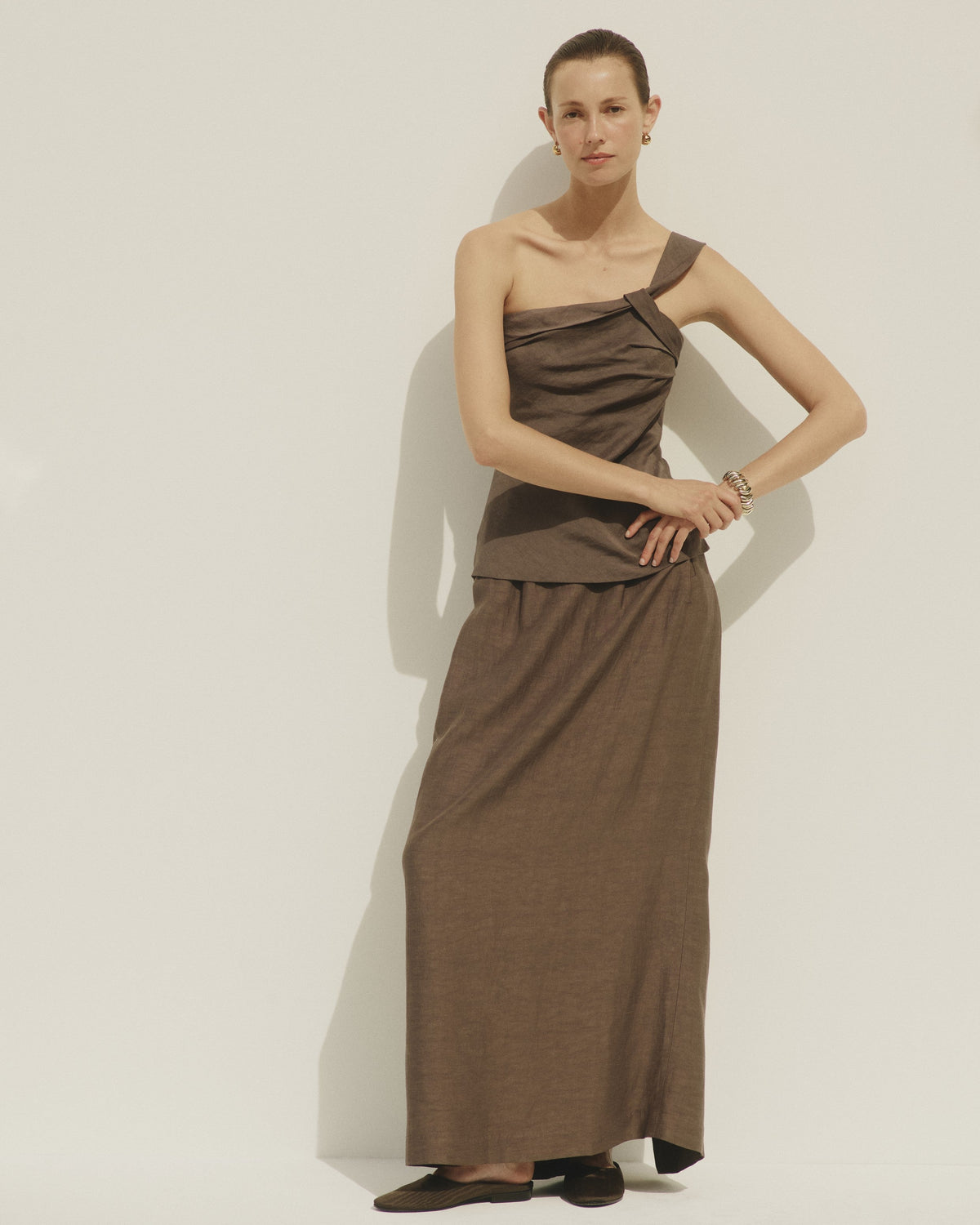 Helena Straight Skirt - Mocha