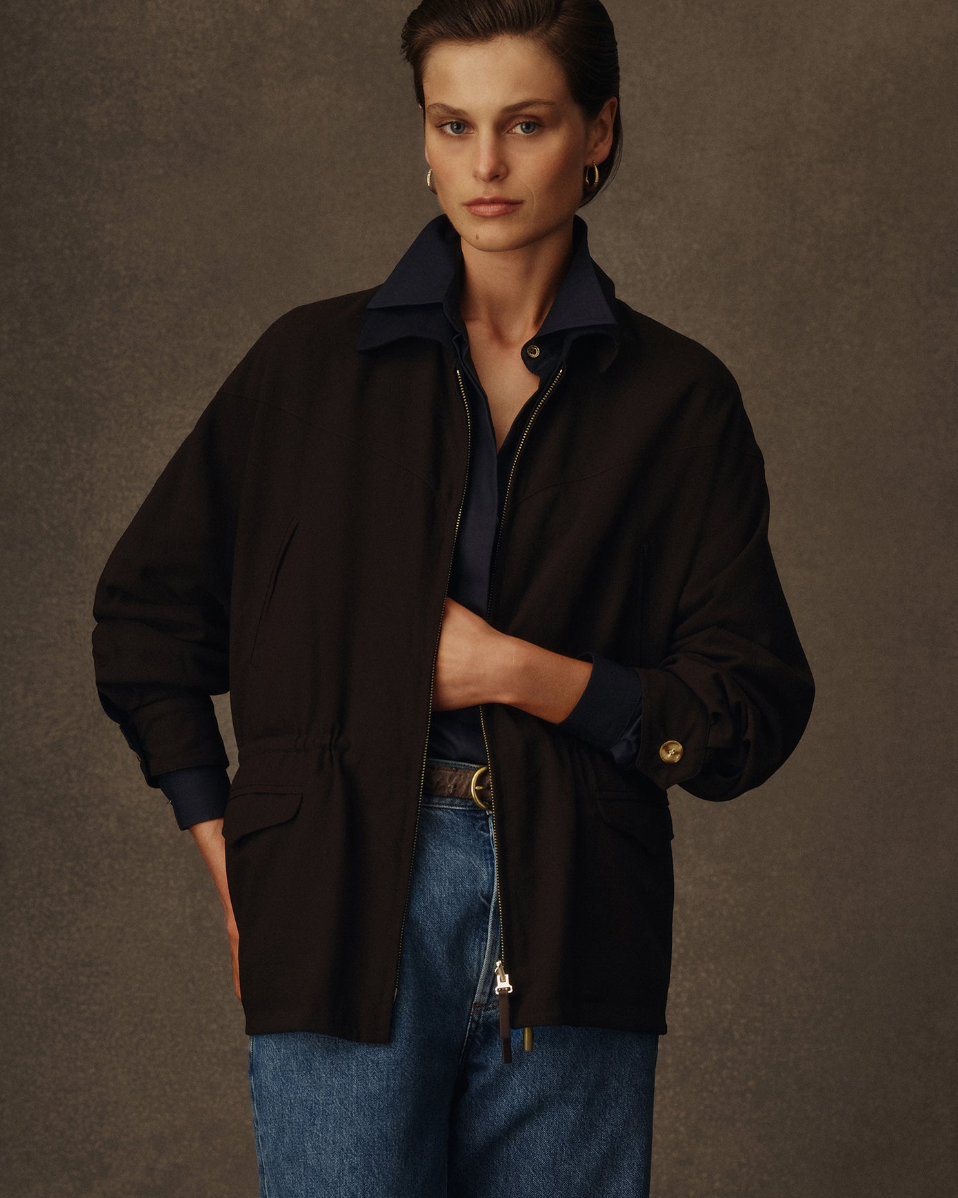 READYMADE×RECOGNIZE REVERSIBLE JACKET Reine Reversible Jacket - Chocolate & Navy