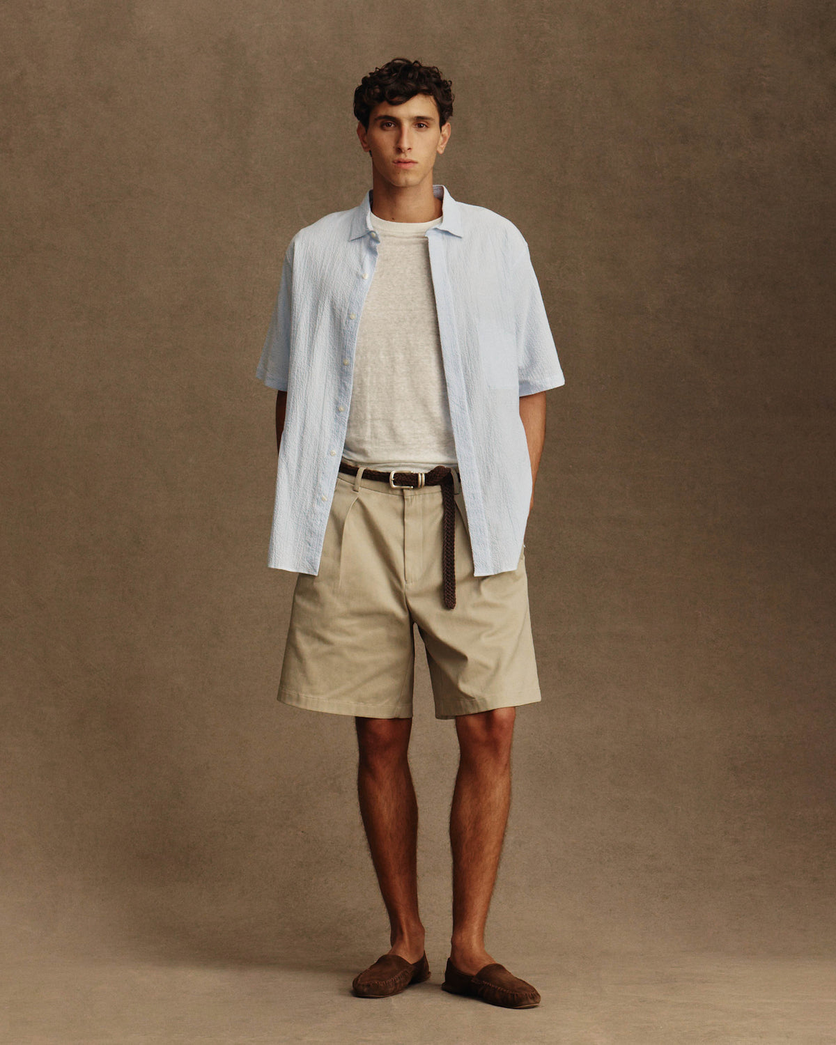 Resort Shirt I - Blue Stripe Fine Seersucker