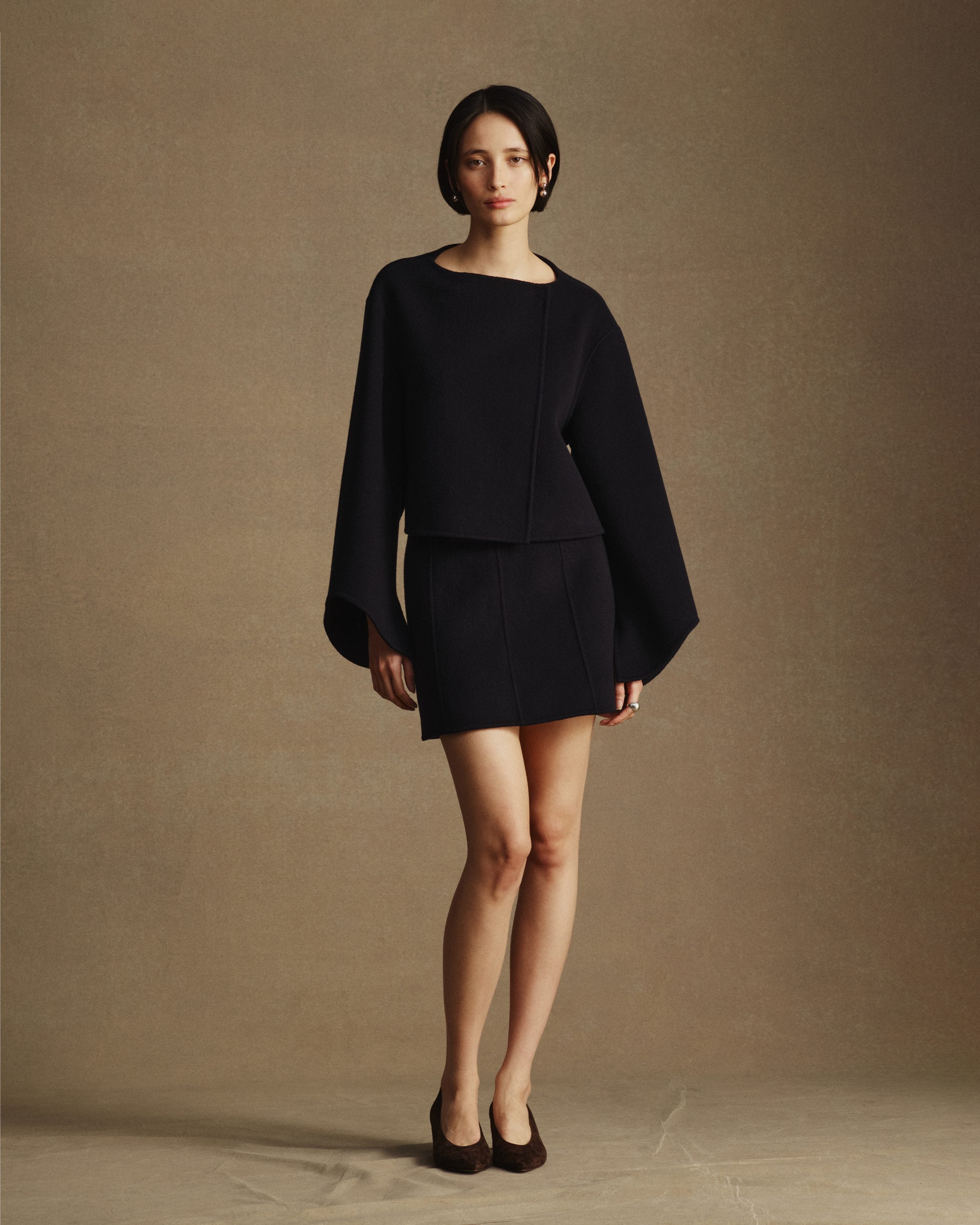 Rosie Cropped Jacket - Navy