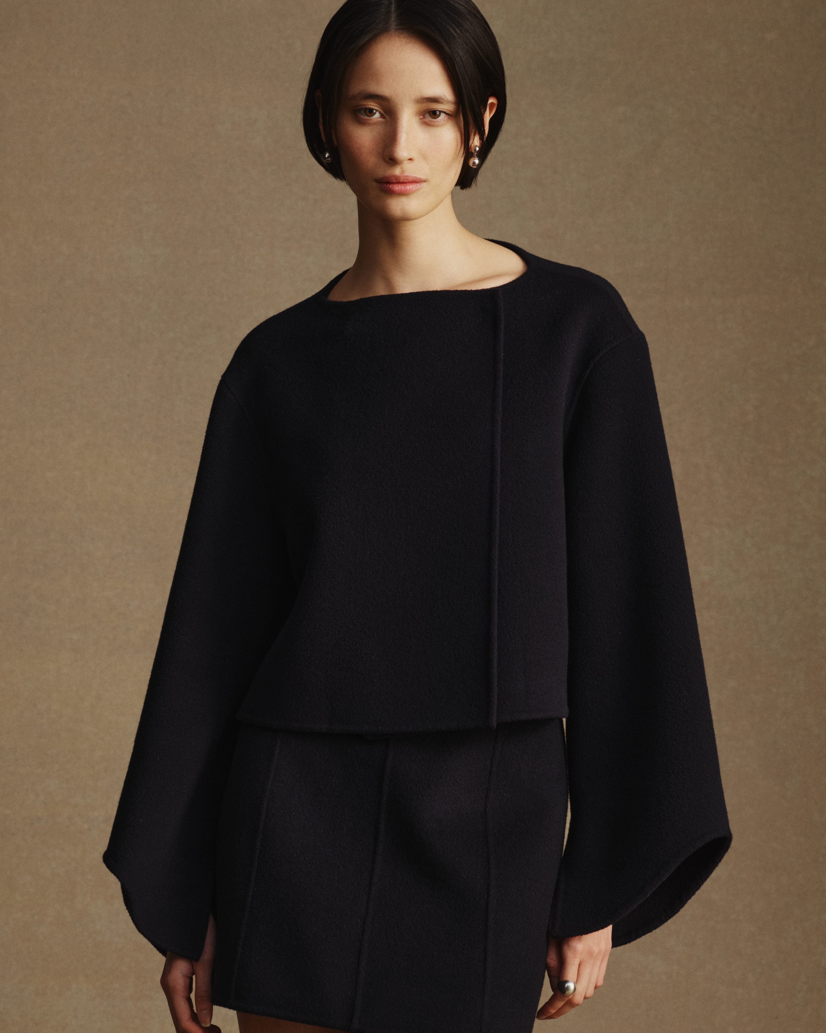 Rosie Cropped Jacket - Navy