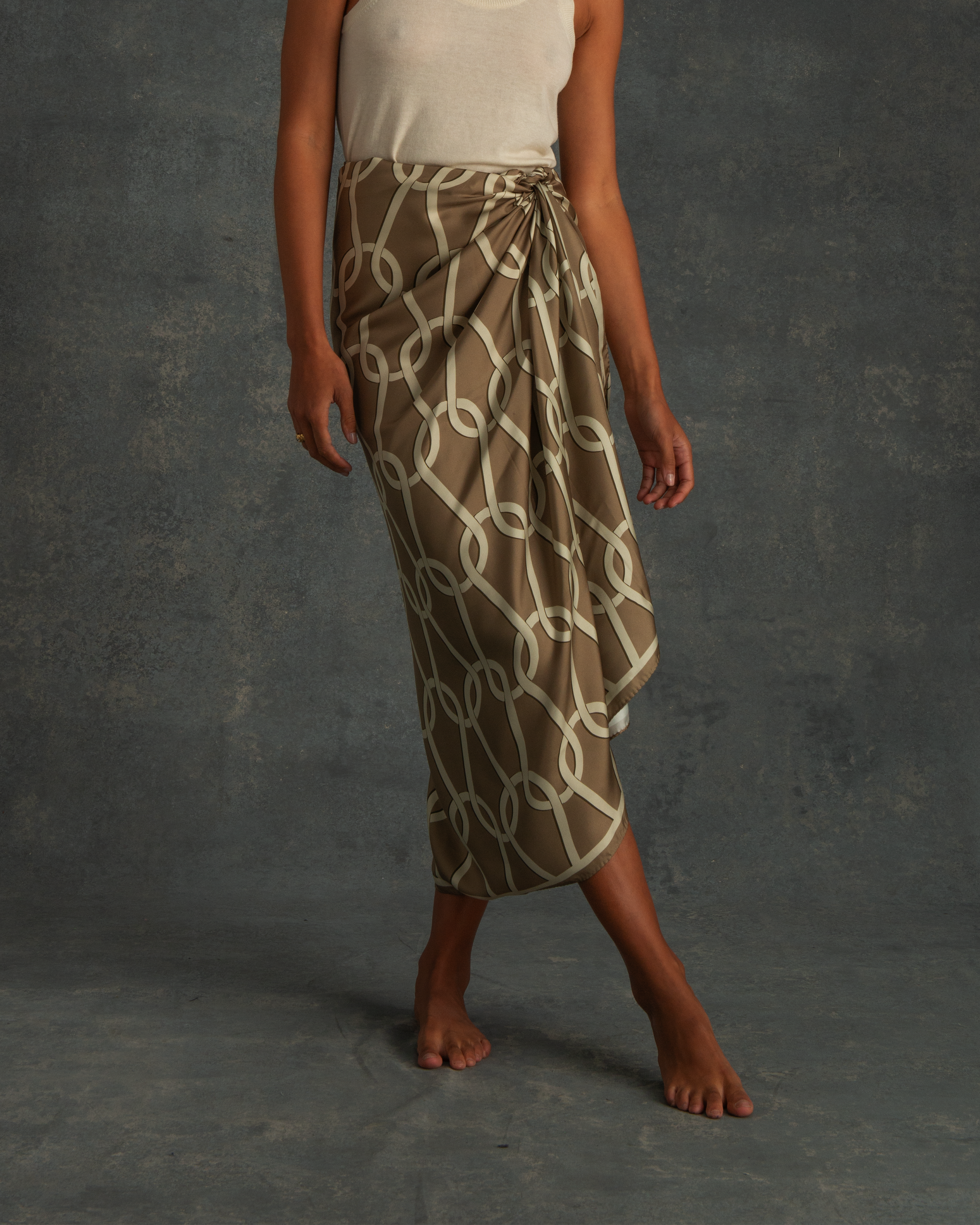 Moss Chainmail Silk Sarong