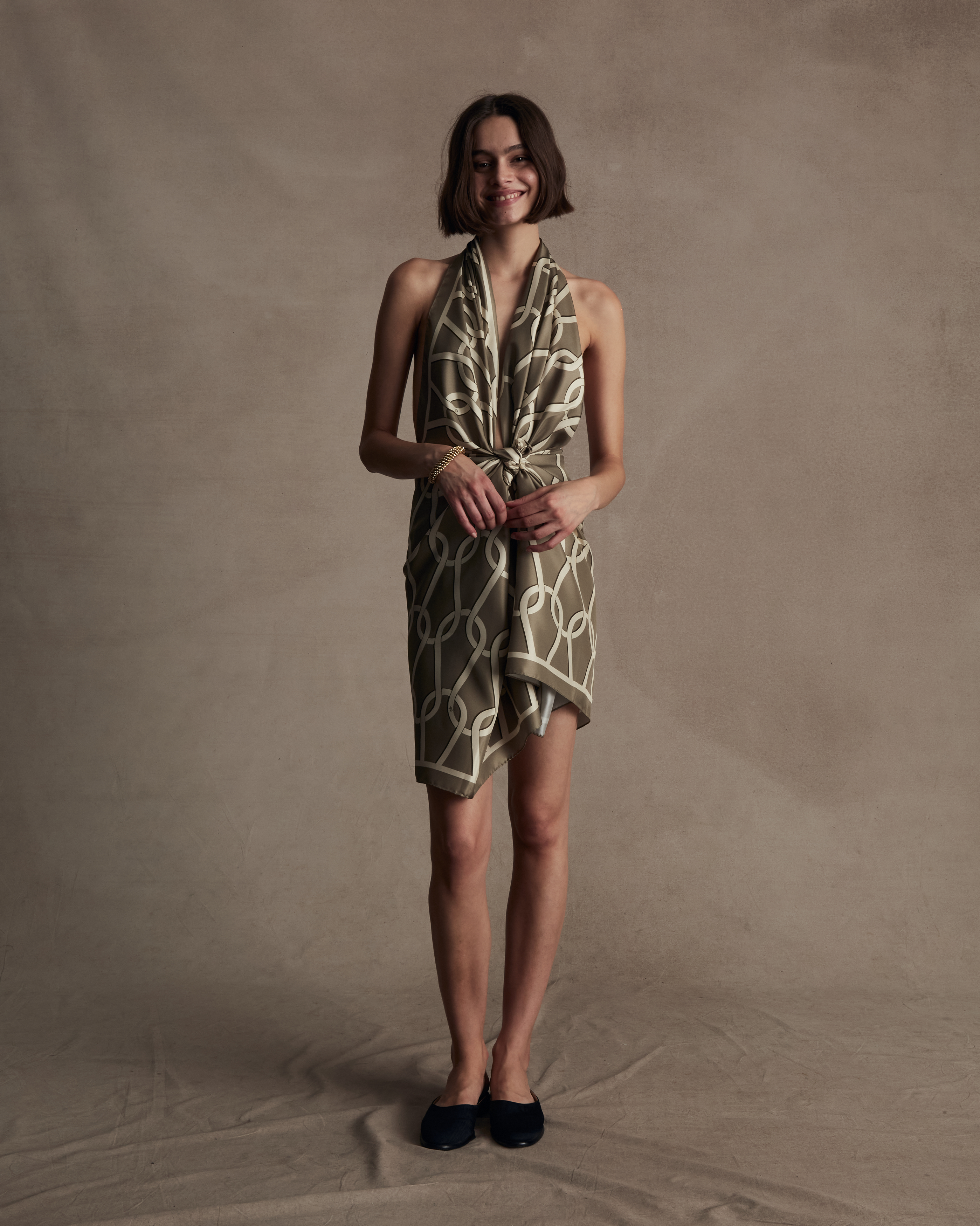 Moss Chainmail Silk Sarong