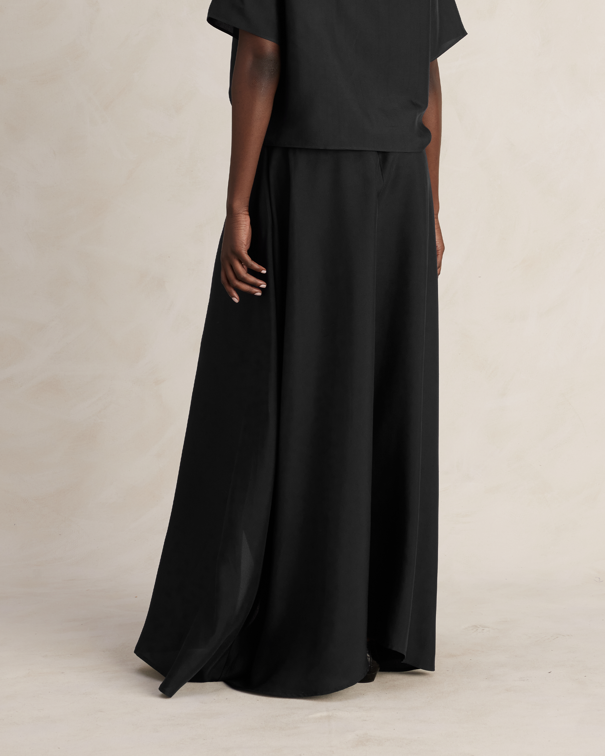 Black Silk Kahlo Skirt