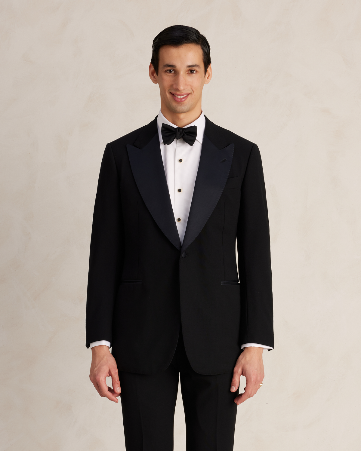 Black Peak Lapel Tuxedo Jacket P Johnson