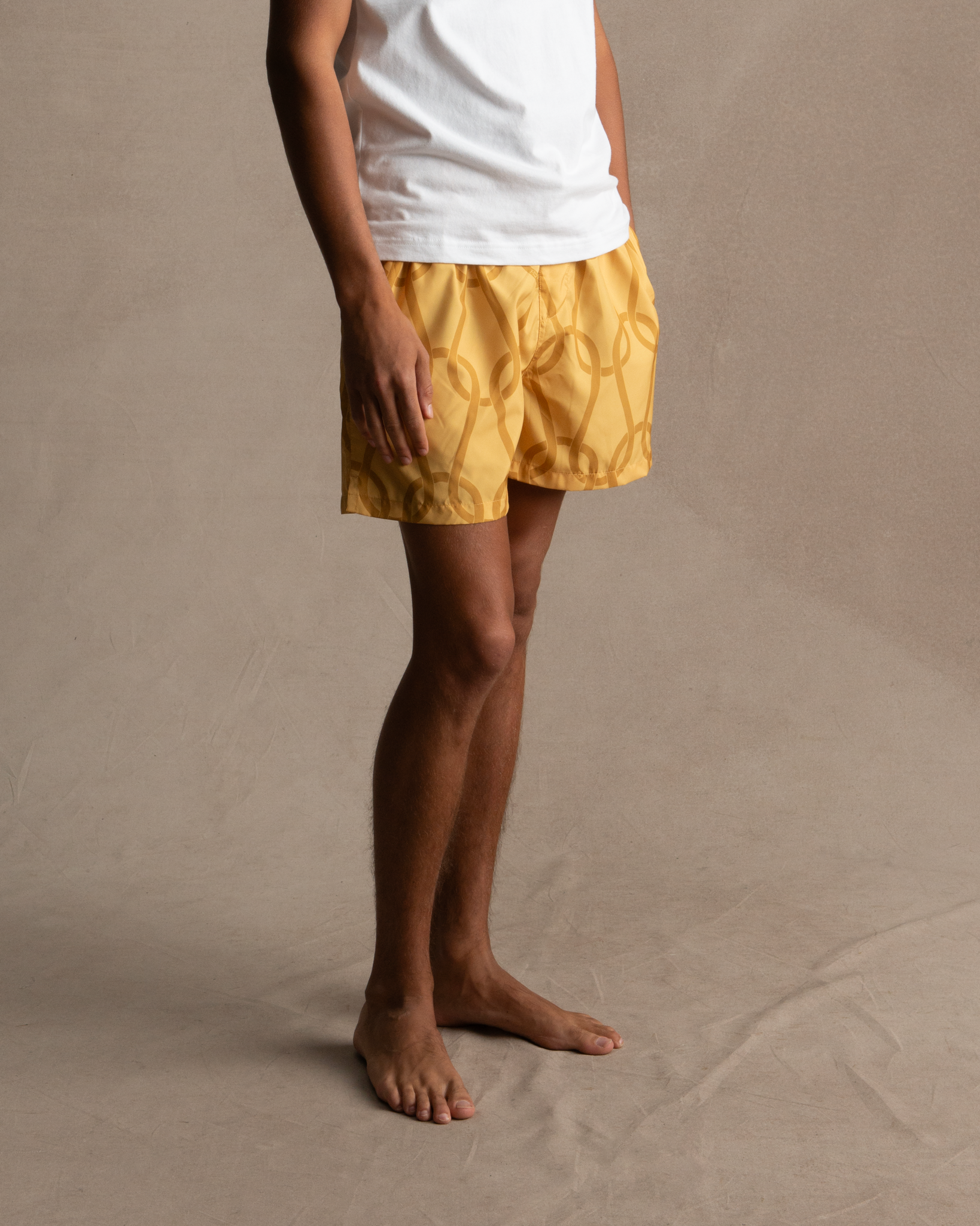 Chainmail Swim Short - Gold