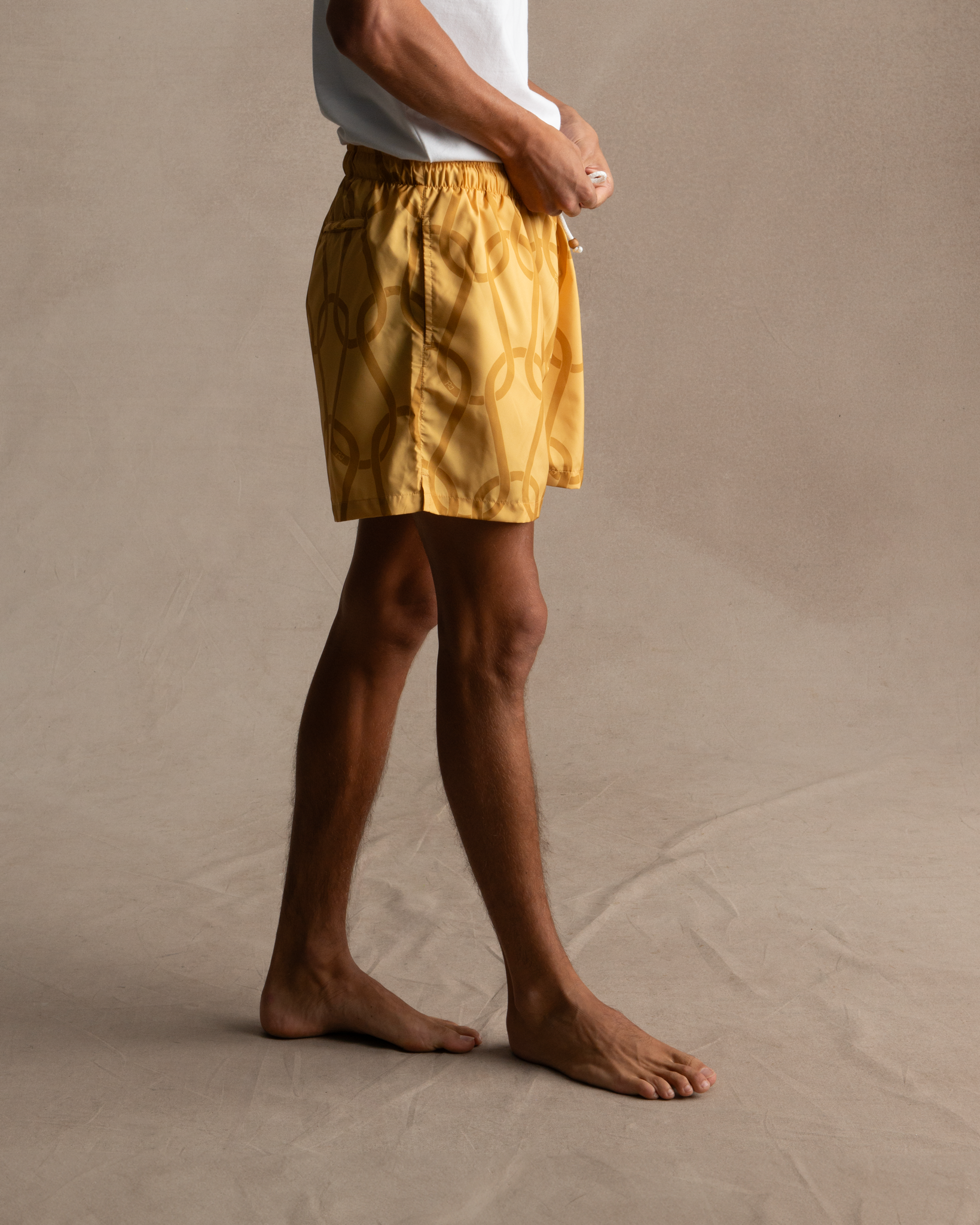 Chainmail Swim Short - Gold