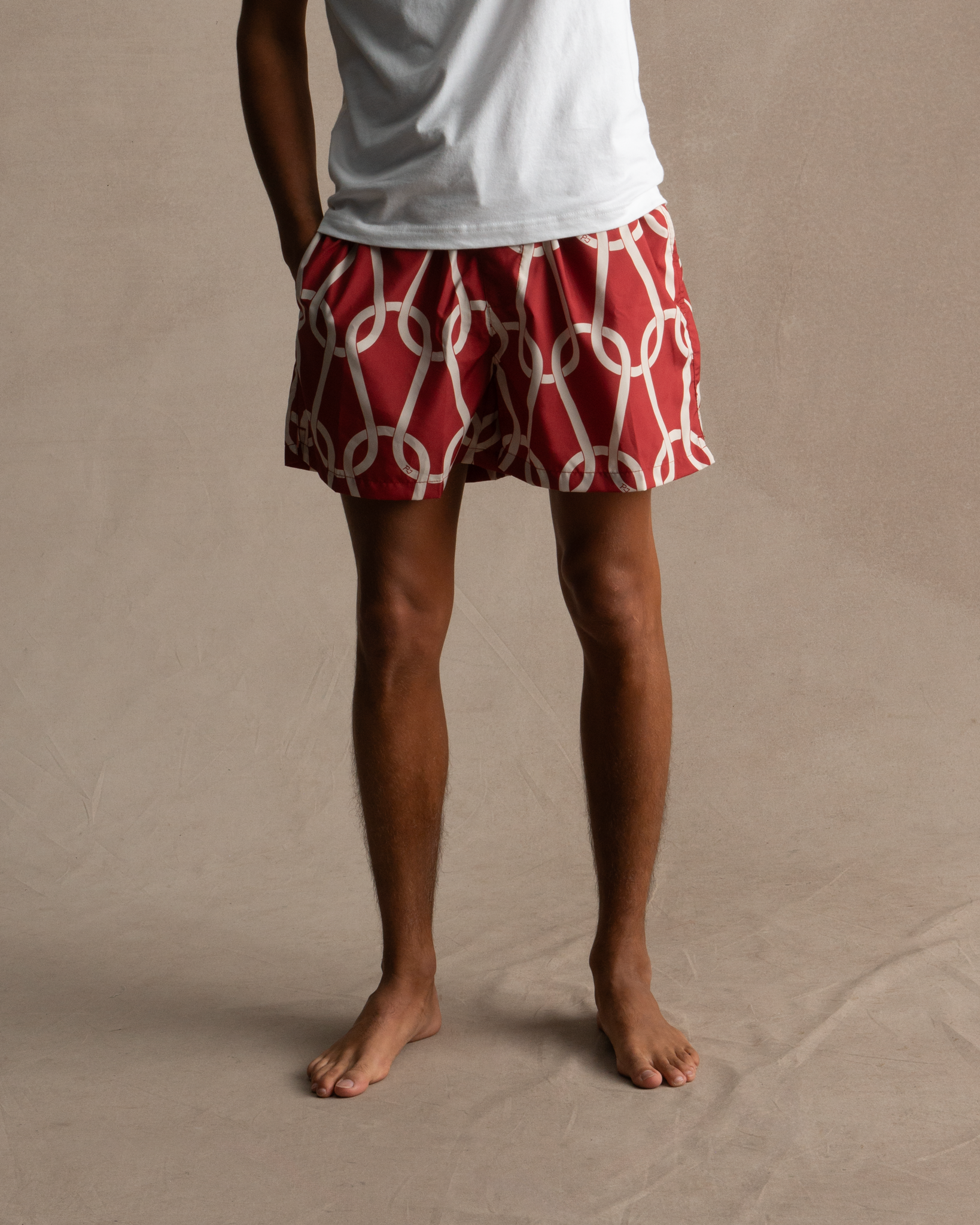 Chainmail Swim Short - Red