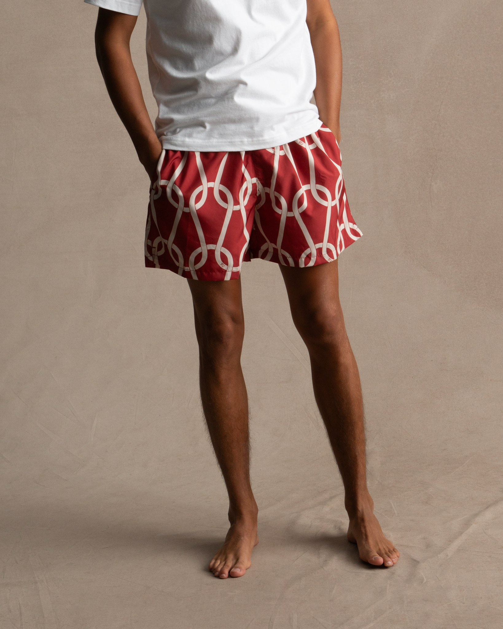 Chainmail Swim Short - Red
