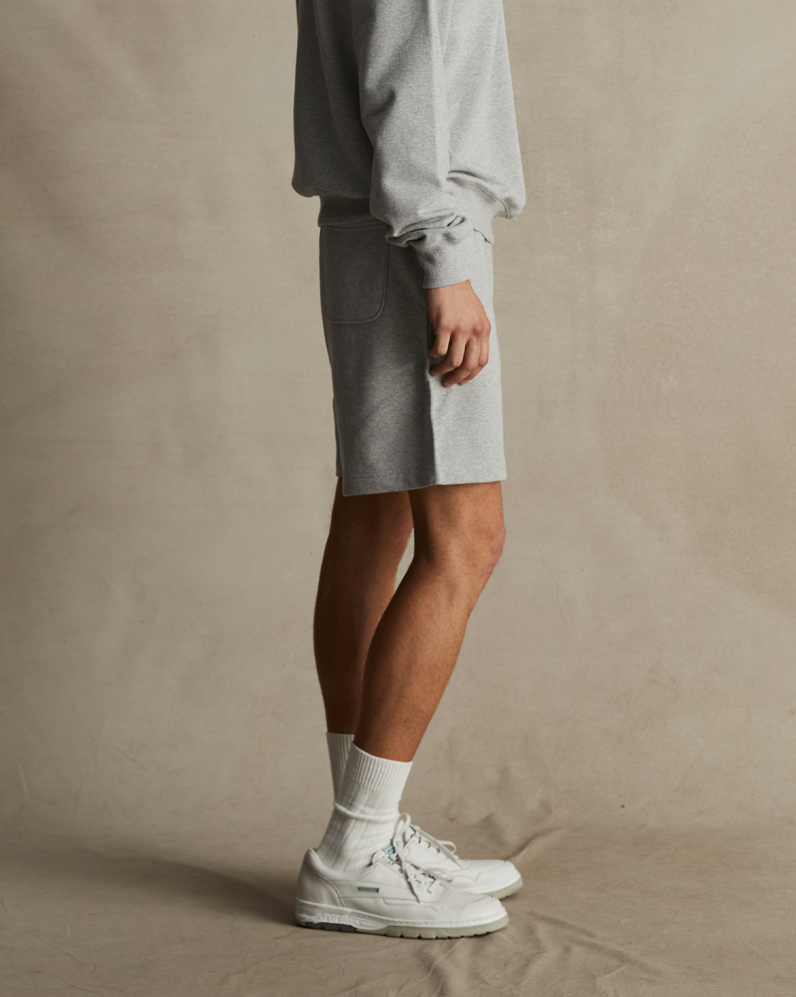 Grey Organic Cotton Track Shorts