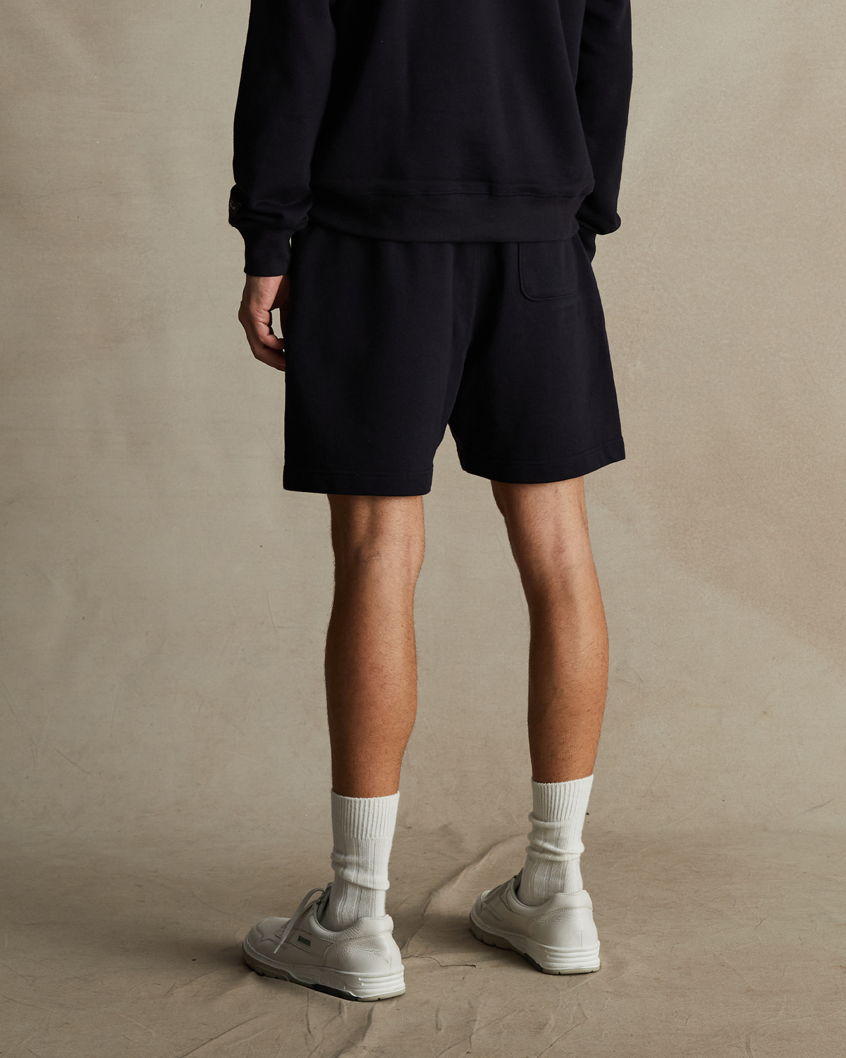 Organic Cotton Fleece Shorts Black