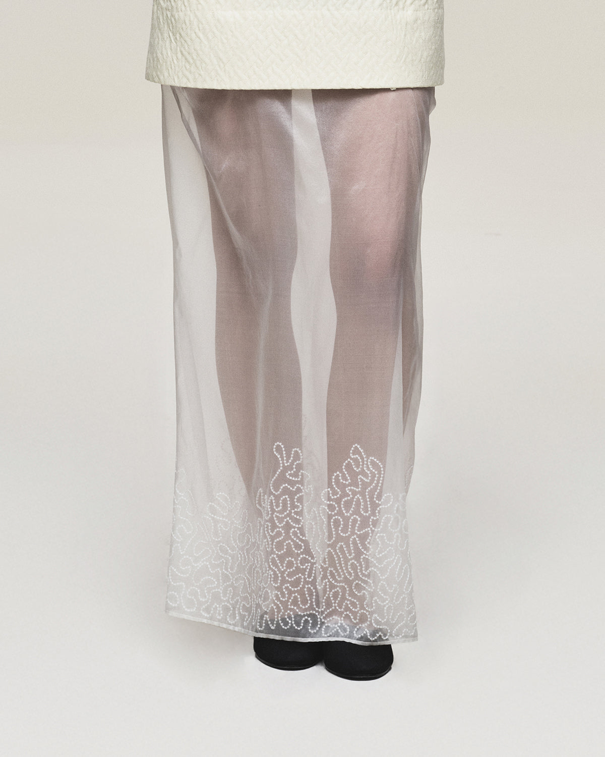Sabine Strapless Quilted Dress - Antique White