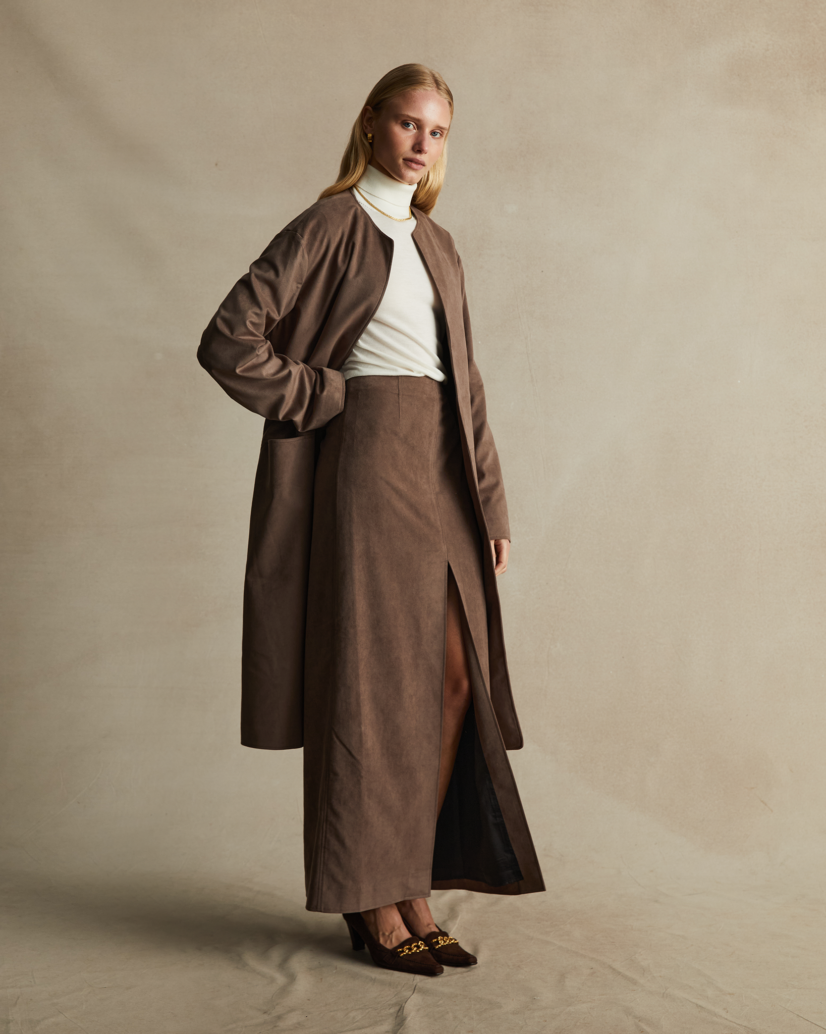 Sable Suede Kristina Maxi Skirt