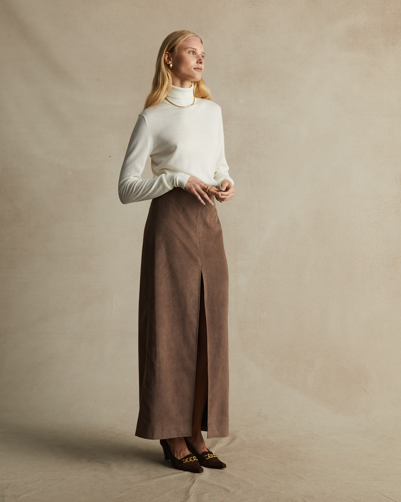 Sable Suede Kristina Maxi Skirt