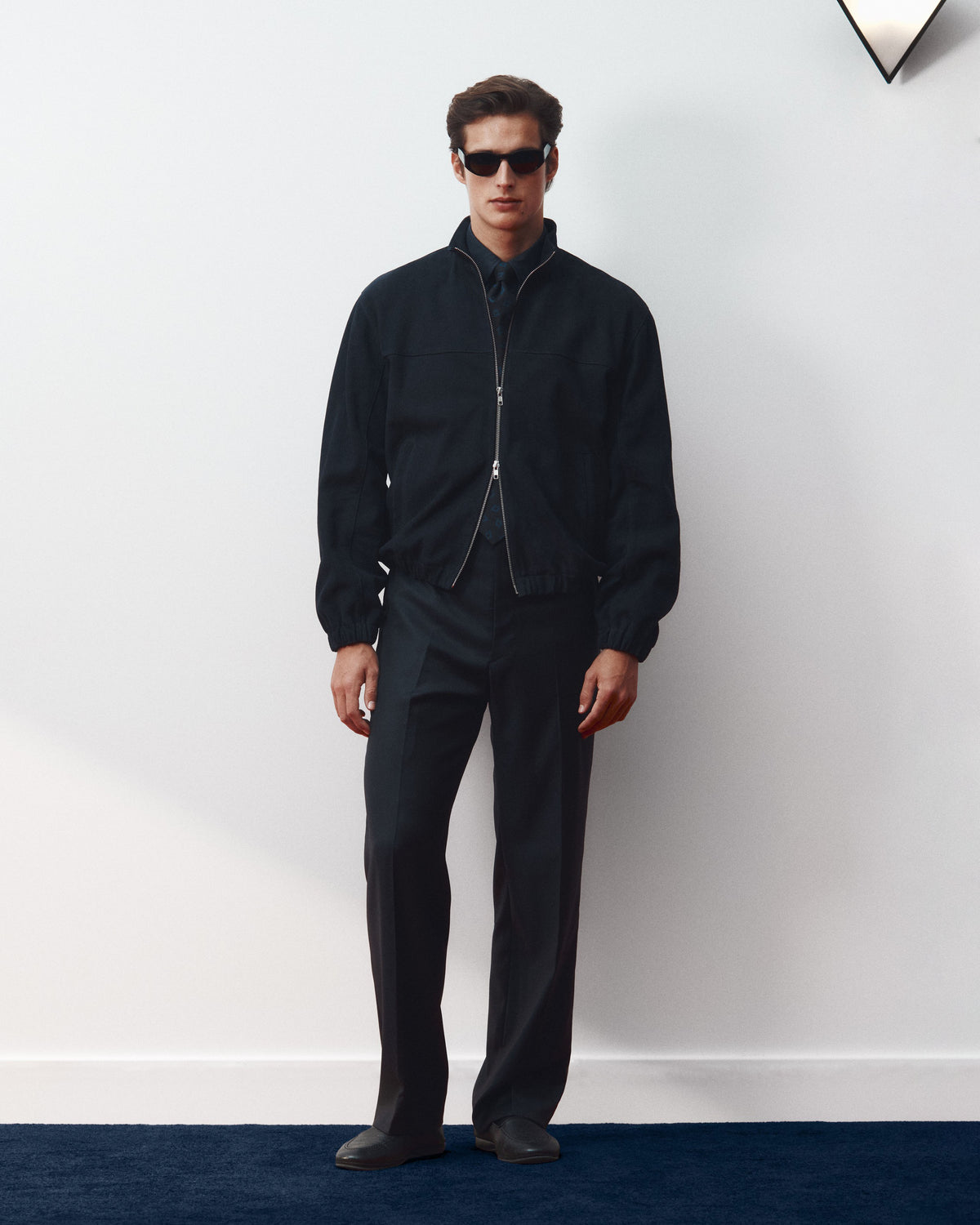 Senna Jacket - Navy Suede