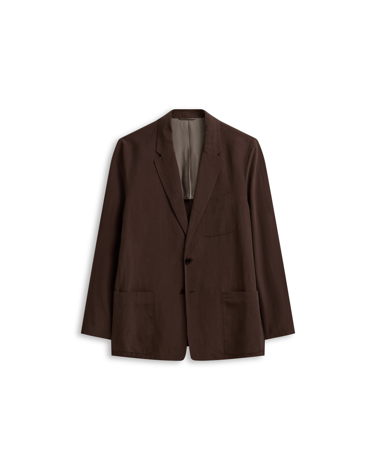 Slack Jacket - Chocolate Silk Linen