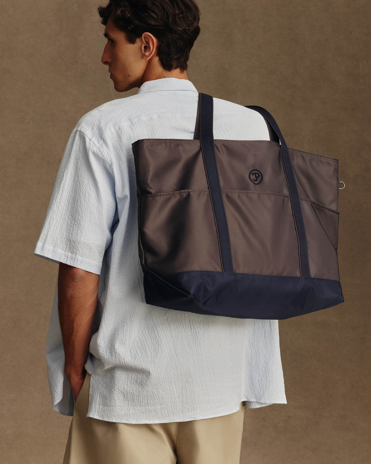 Nylon Tote Bag - Espresso