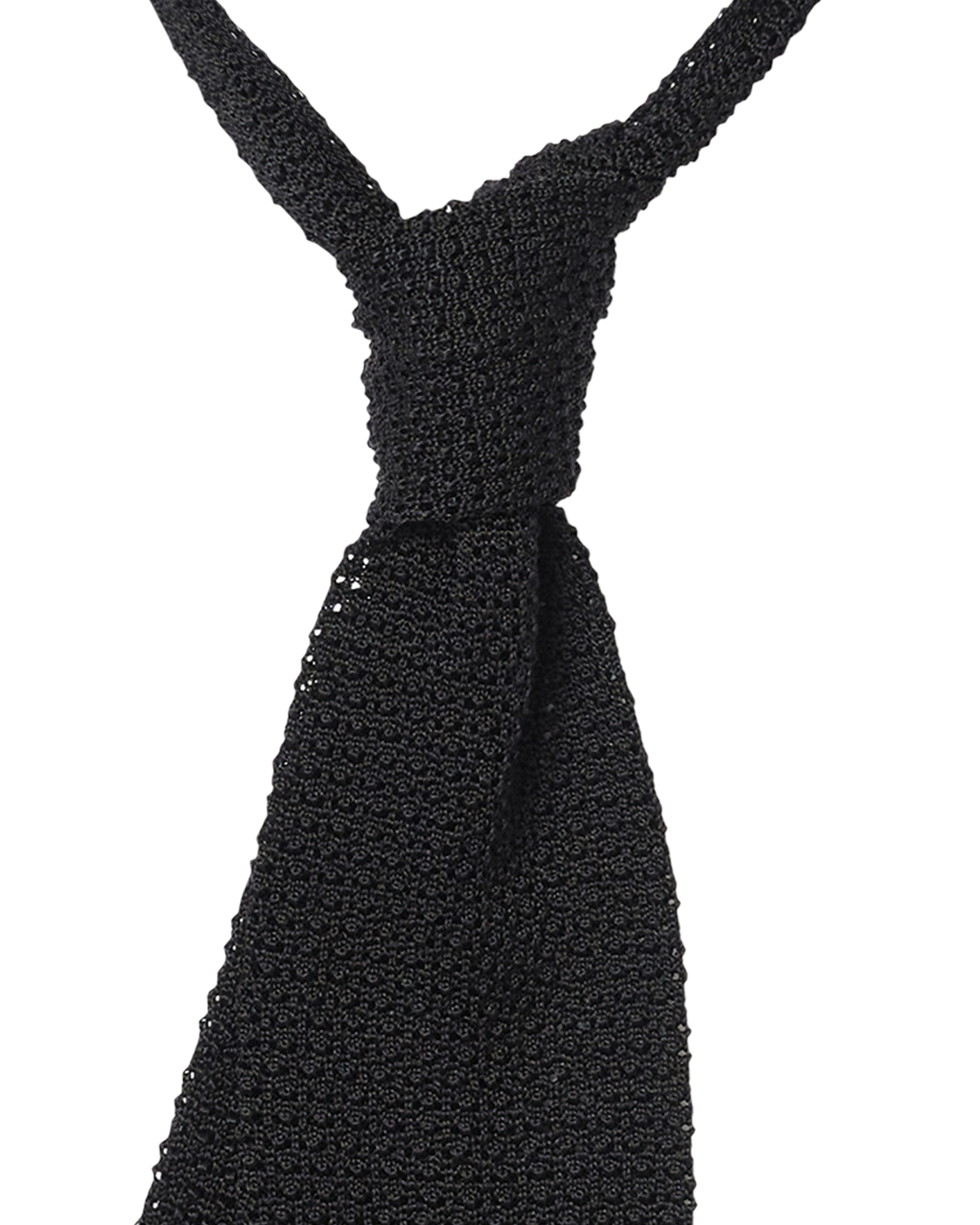 Black Silk Knit Tie