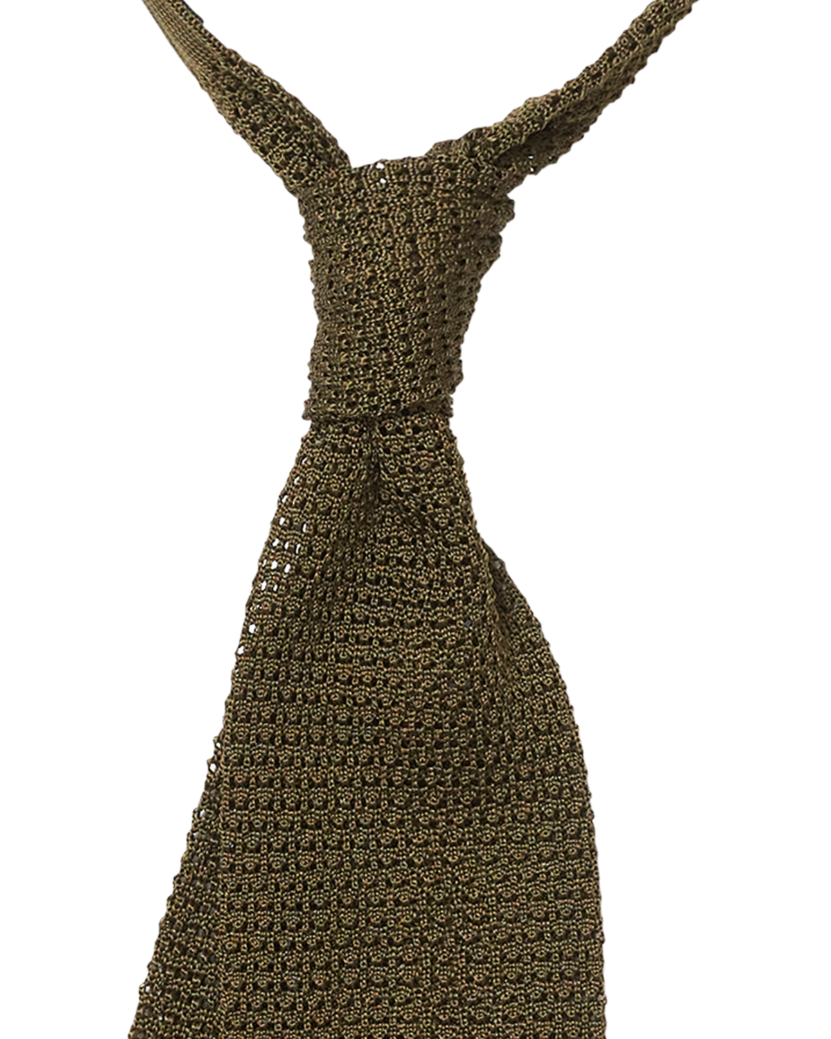 Olive Silk Knit Tie
