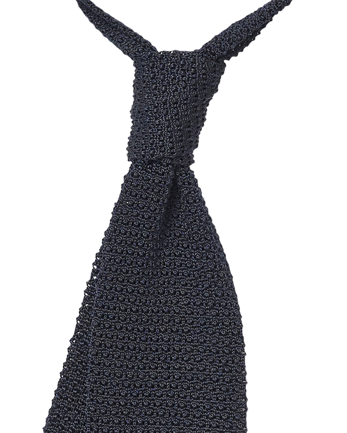 Navy Silk Knit Tie